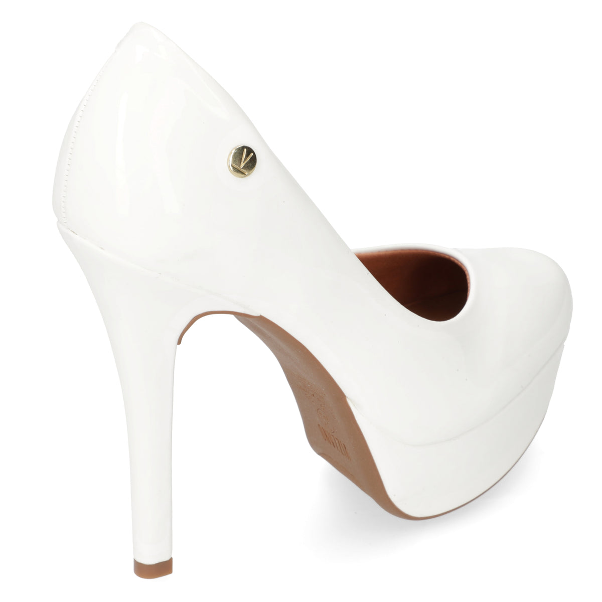 Zapato Taco Plataforma Vizzano Efecto Charol Blanco 1830-501-13488-16072