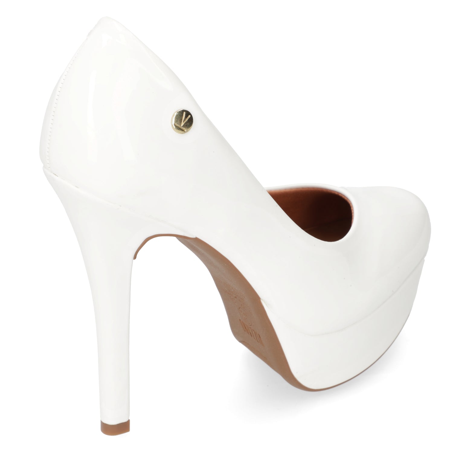 Zapato Taco Plataforma Vizzano Efecto Charol Blanco 1830-501-13488-16072