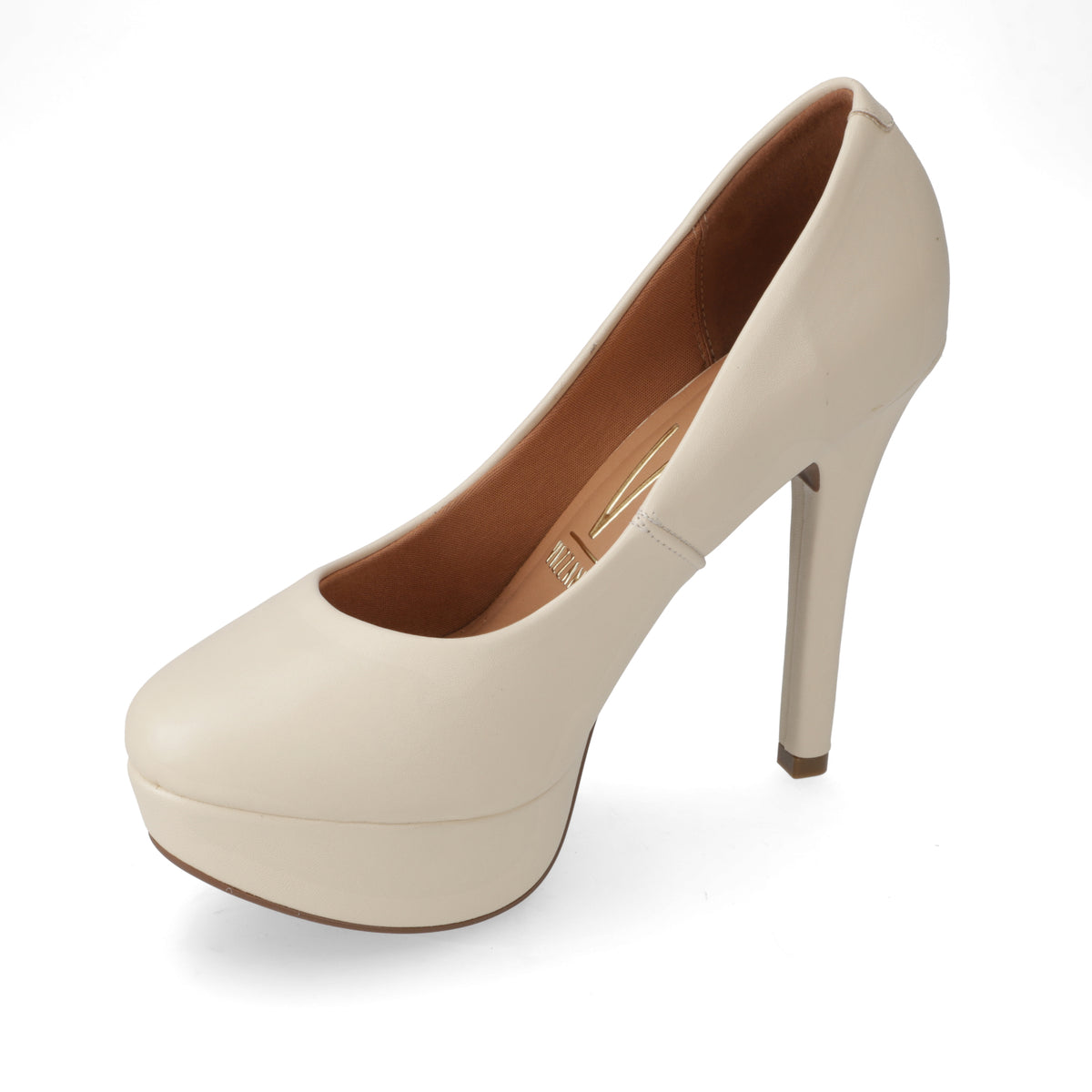 Zapato Taco Plataforma Vizzano Crema