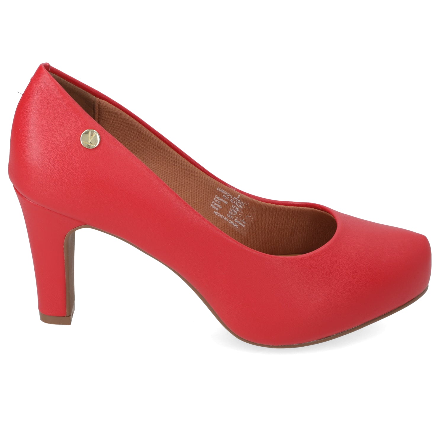 Zapato Taco Ancho Vizzano Rojo