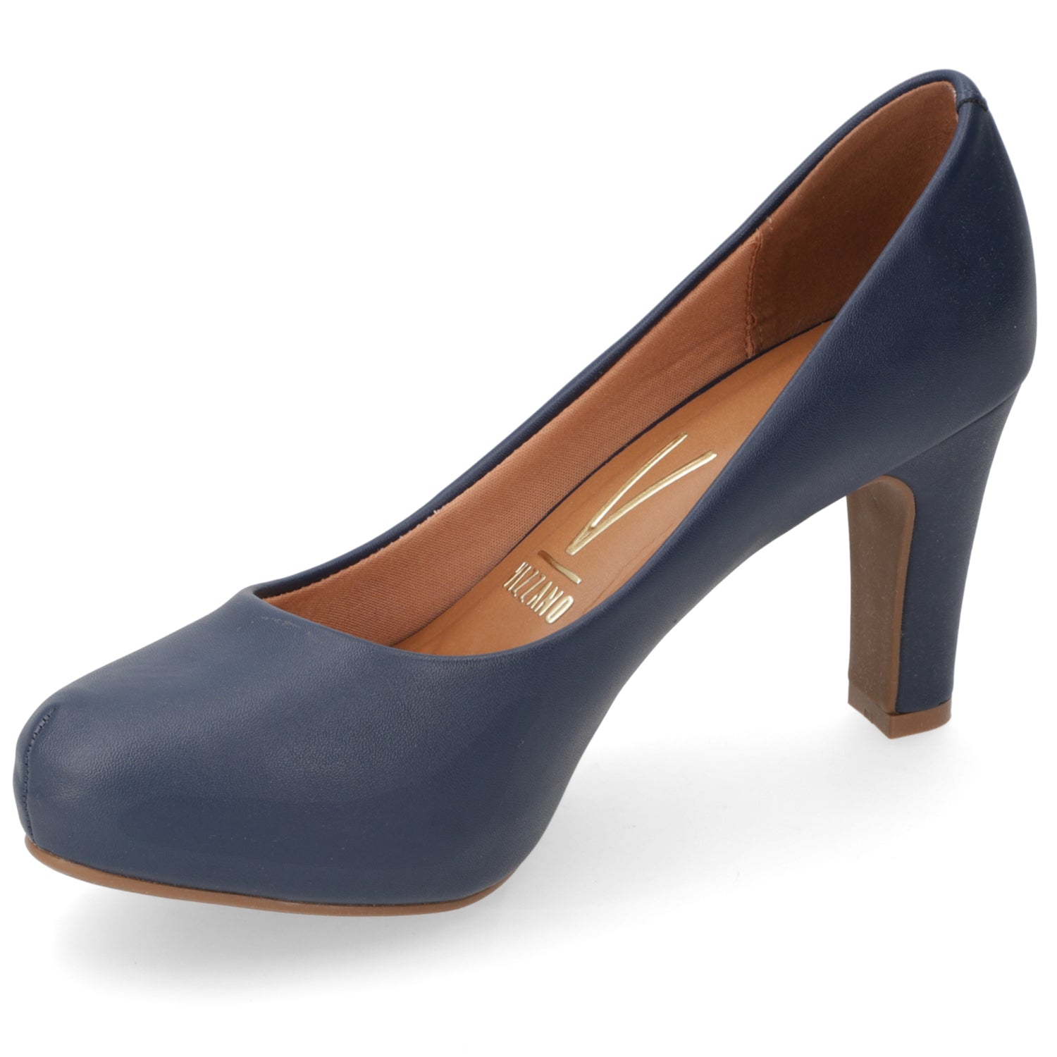 Zapato Taco Ancho Vizzano Azul