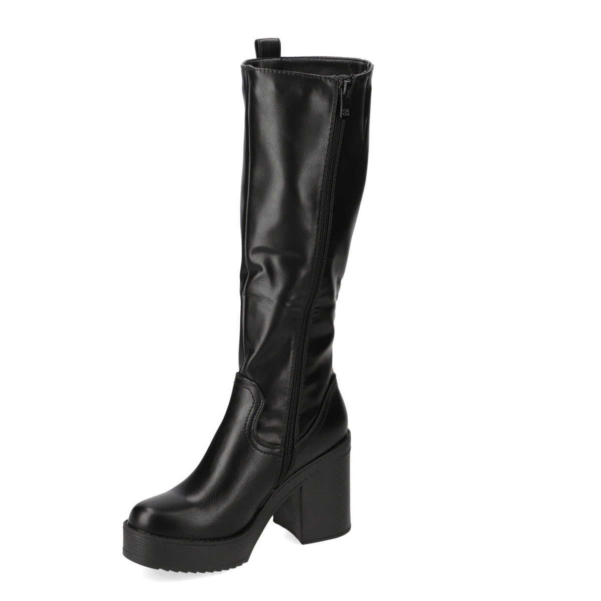 Bota Taco Ancho 10 cm Negro New Walk 35 / Negro