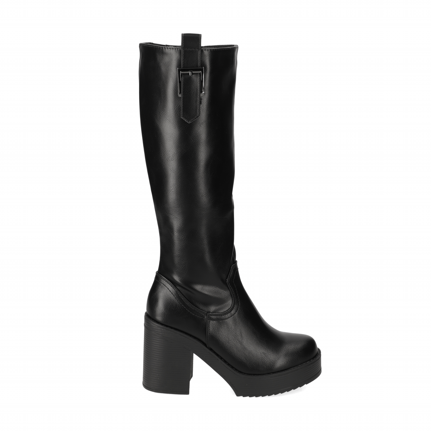 Bota Taco Ancho 10 cm Negro New Walk 35 / Negro