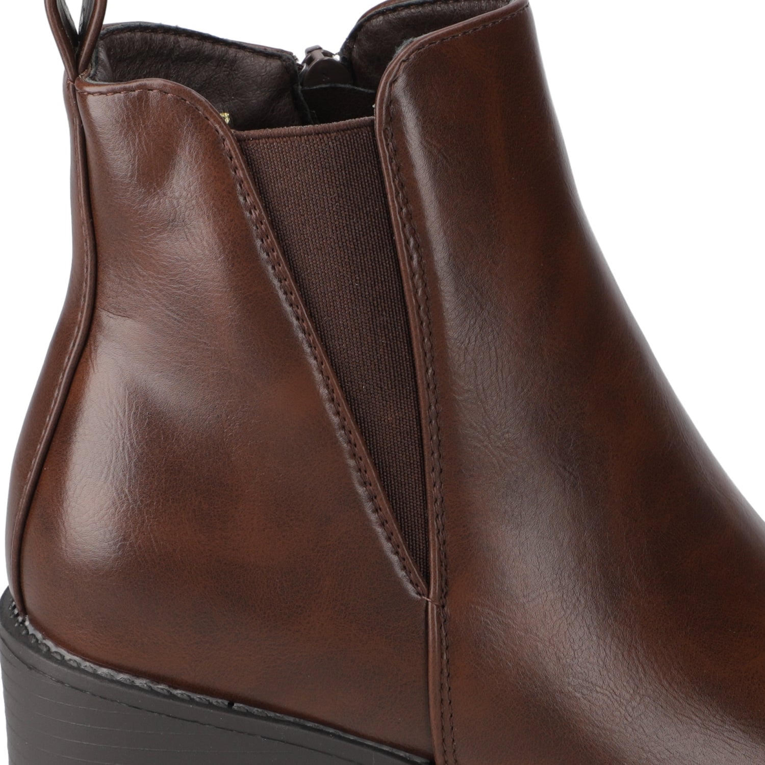 Botin Taco Ancho 5 cm Café New Walk 35 / Café