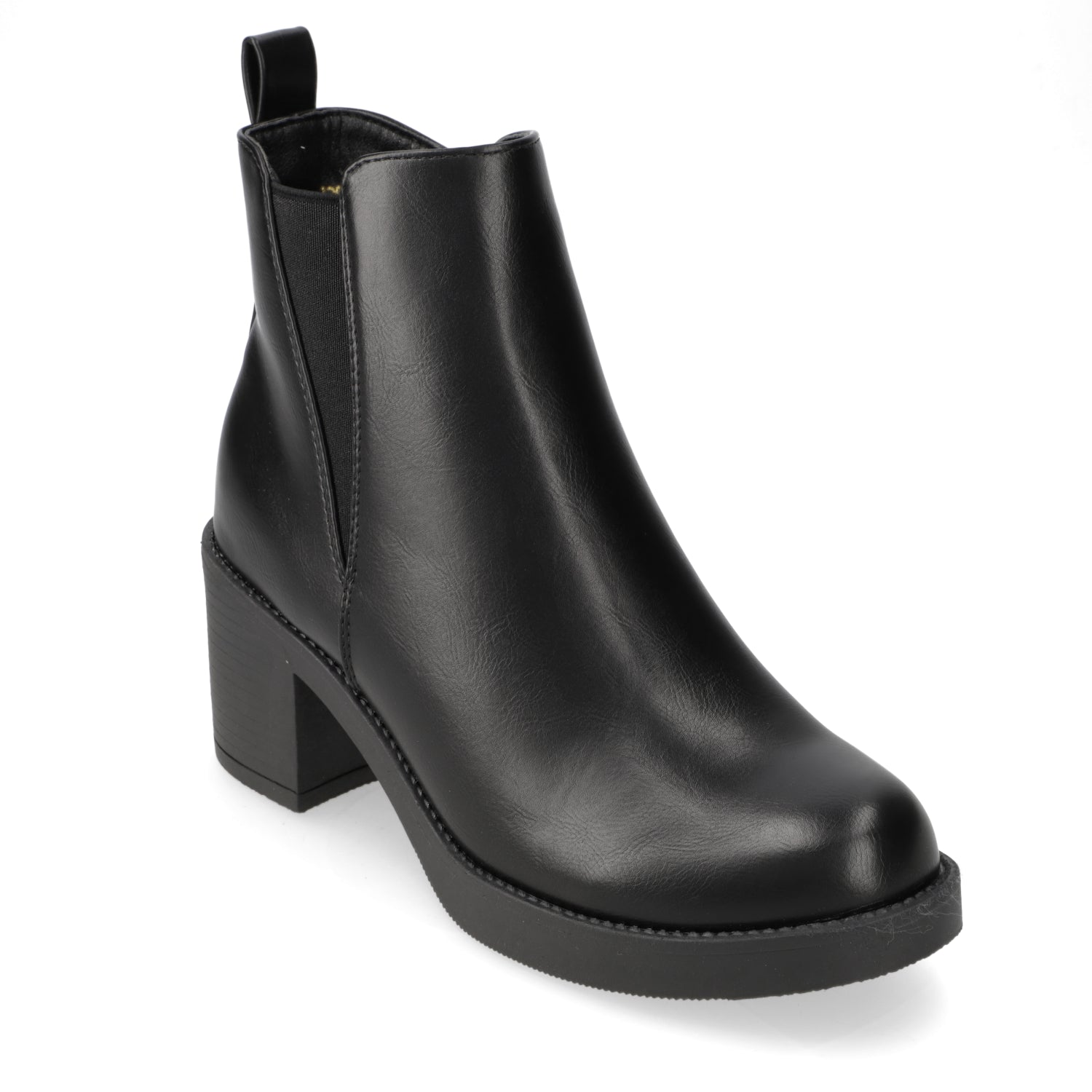 Botin Taco Ancho 5 cm Negro New Walk 35 / Negro