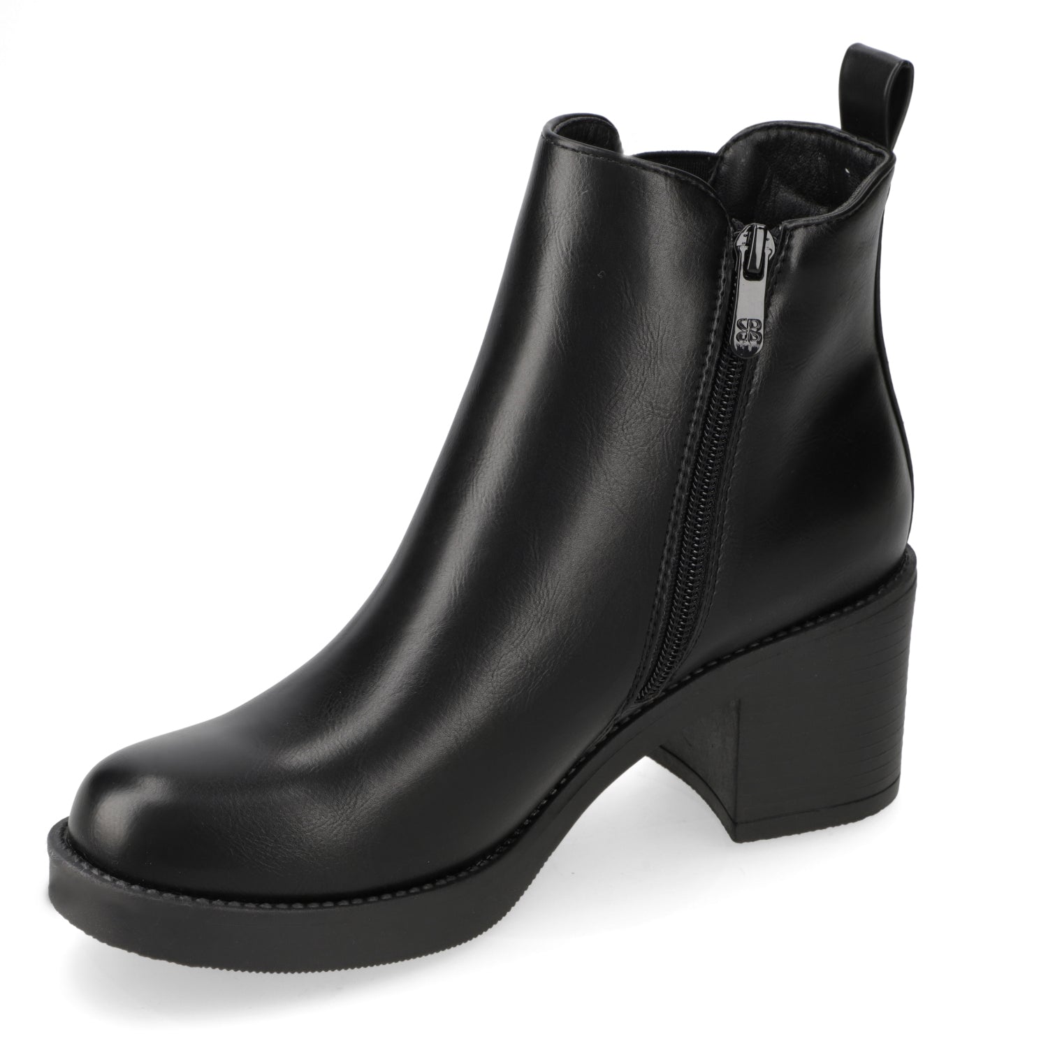 Botin Taco Ancho 5 cm Negro New Walk 35 / Negro
