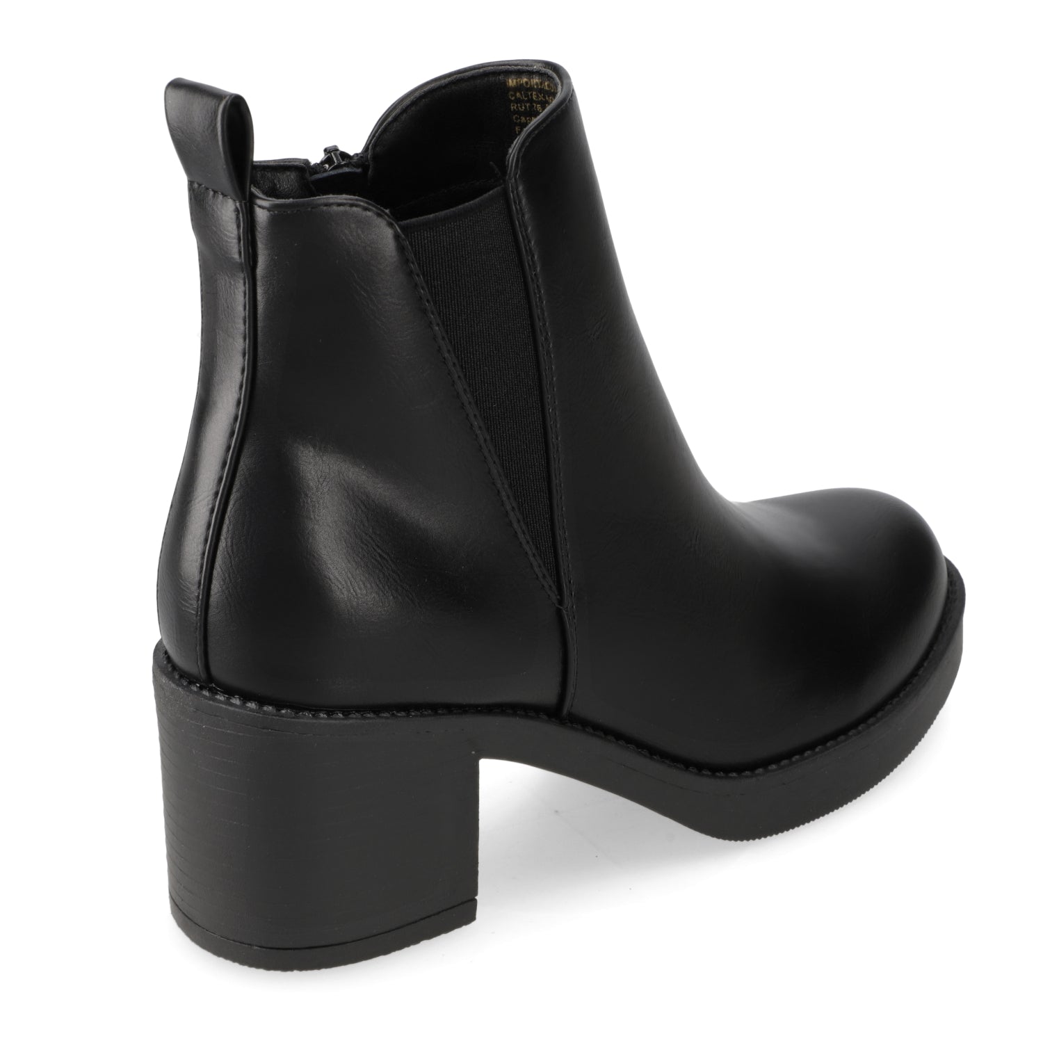 Botin Taco Ancho 5 cm Negro New Walk 35 / Negro