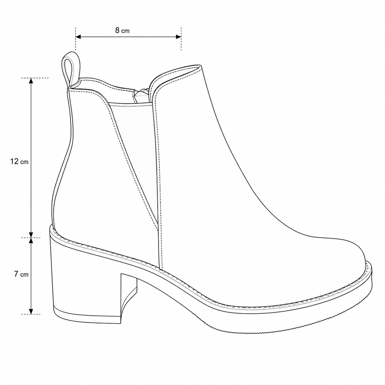 Botín Taco Ancho 5 cm Negro New Walk