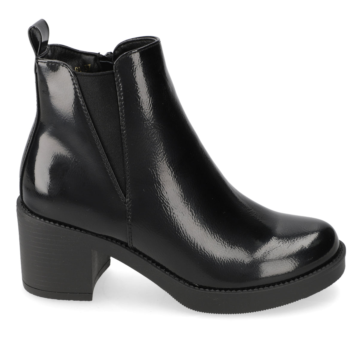 Botin Taco Ancho 5 cm Negro New Walk 35 / Negro