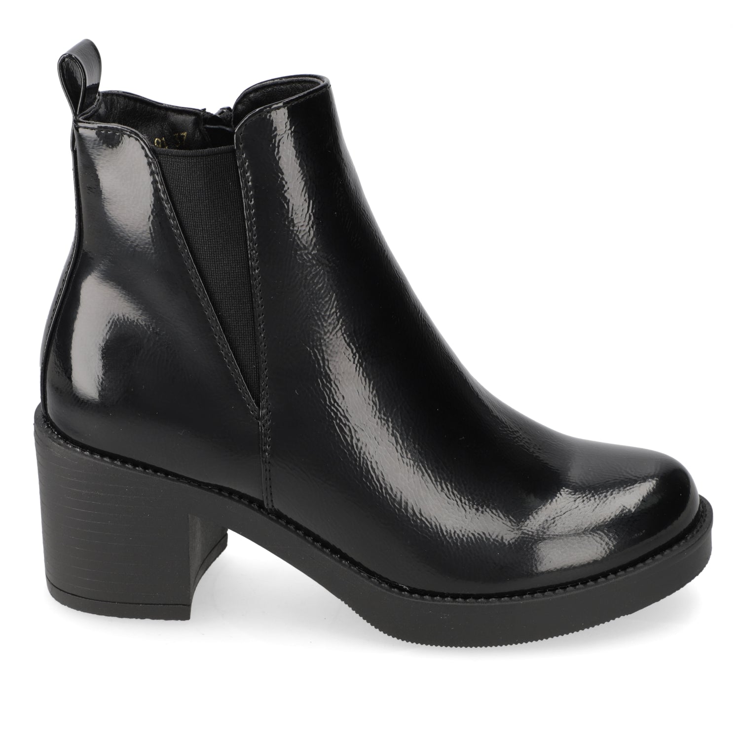 Botin Taco Ancho 5 cm Negro New Walk 35 / Negro