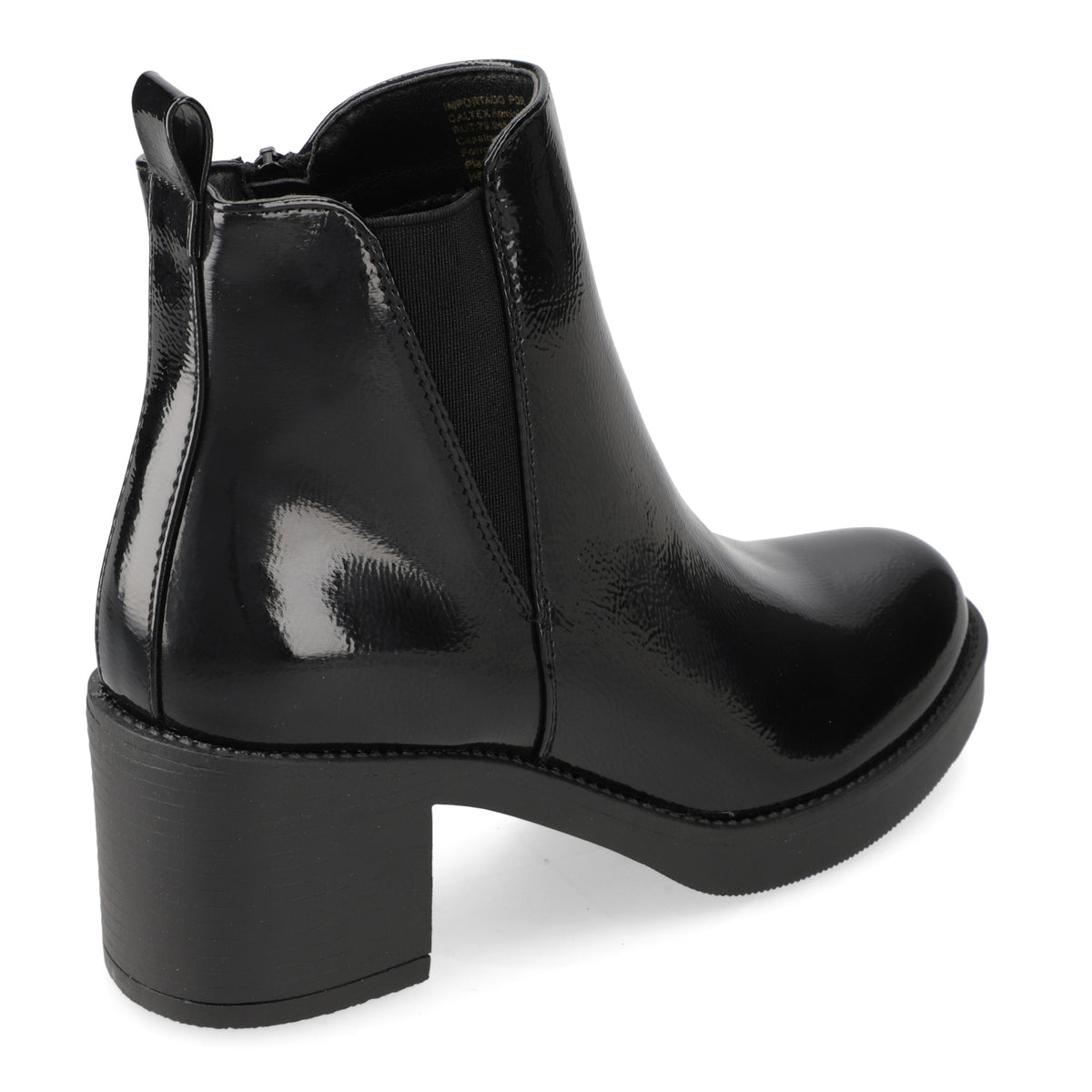 Botin Taco Ancho 5 cm Negro New Walk 35 / Negro