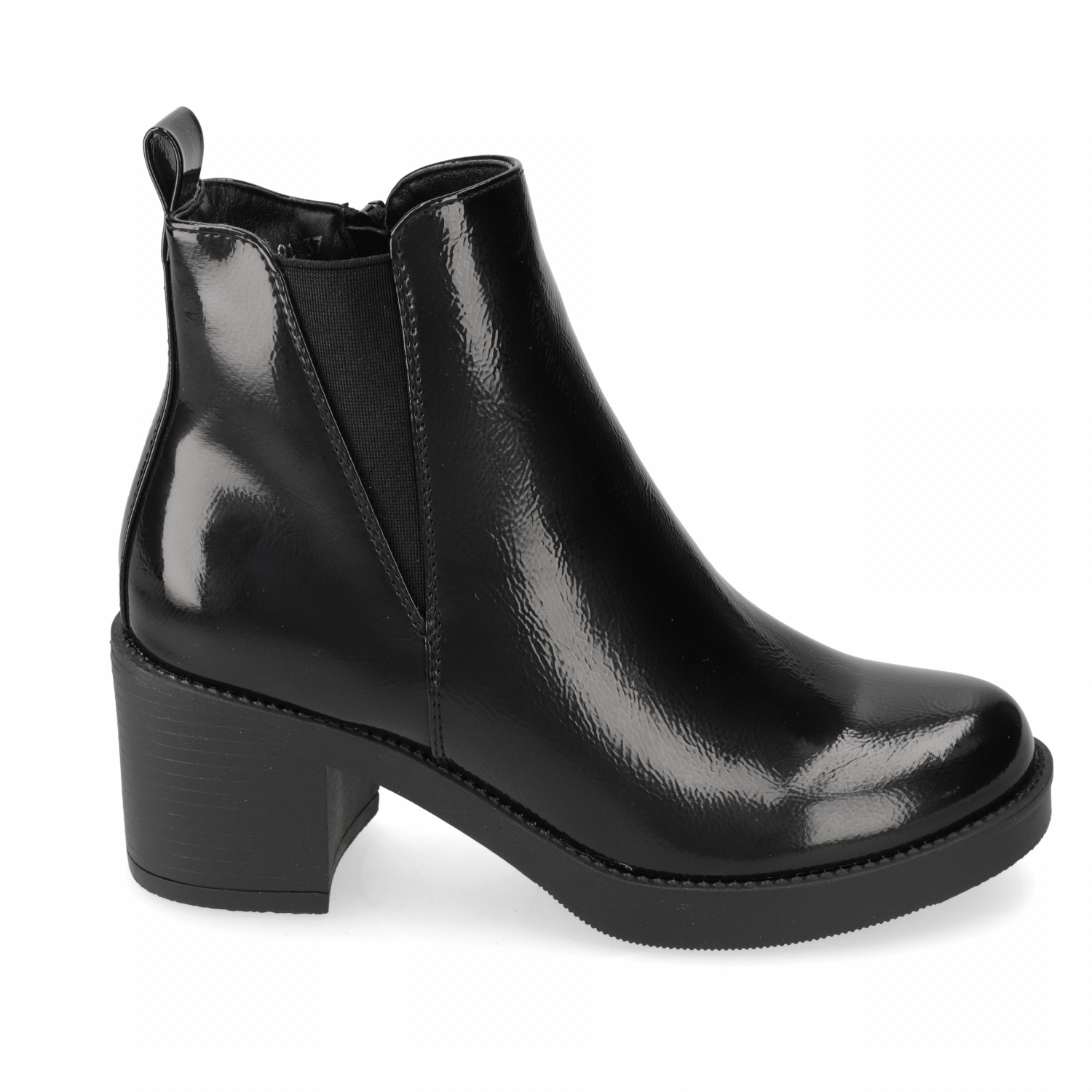 Botin Taco Ancho 5 cm Negro New Walk 35 / Negro