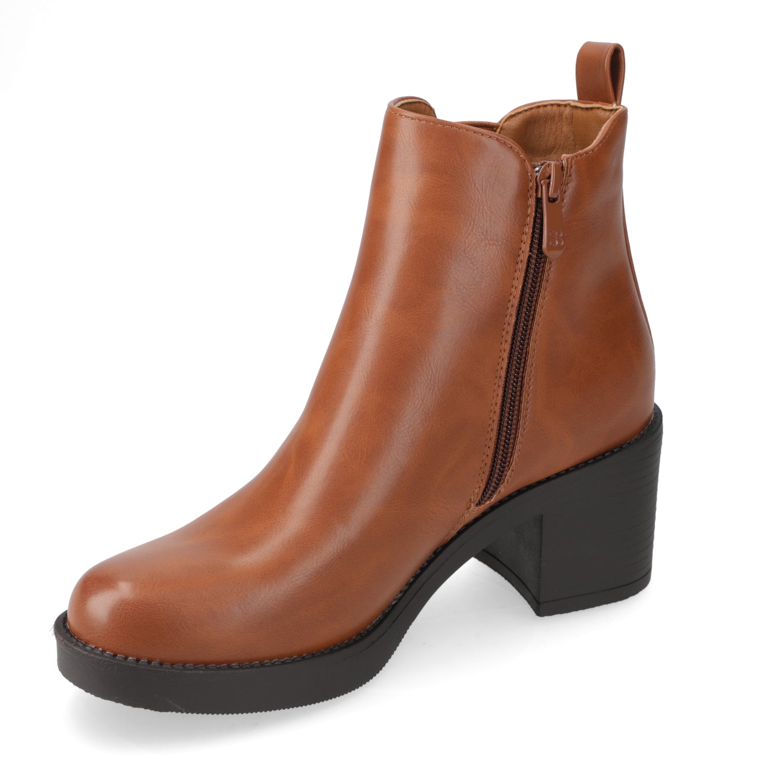 Botin Taco Ancho 5 cm Camel New Walk 35 / Camel