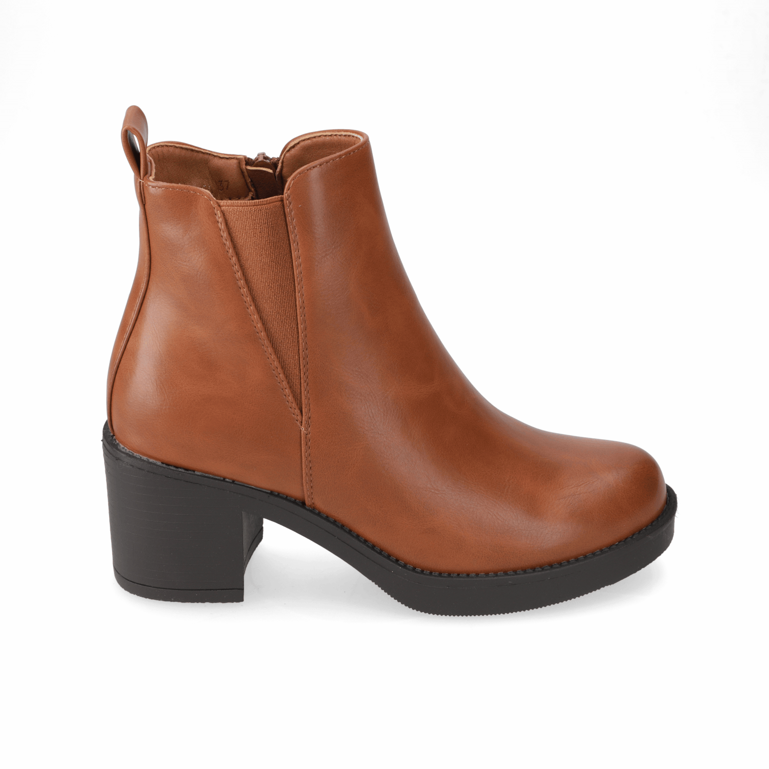 Botin Taco Ancho 5 cm Camel New Walk 35 / Camel