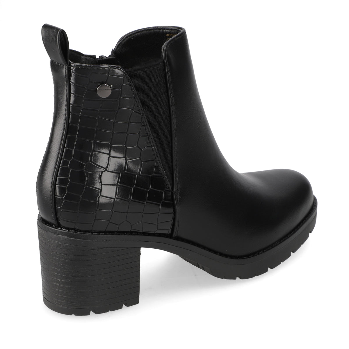 Botin Taco Ancho 7 cm Negro Agua de Coco 35 / Negro
