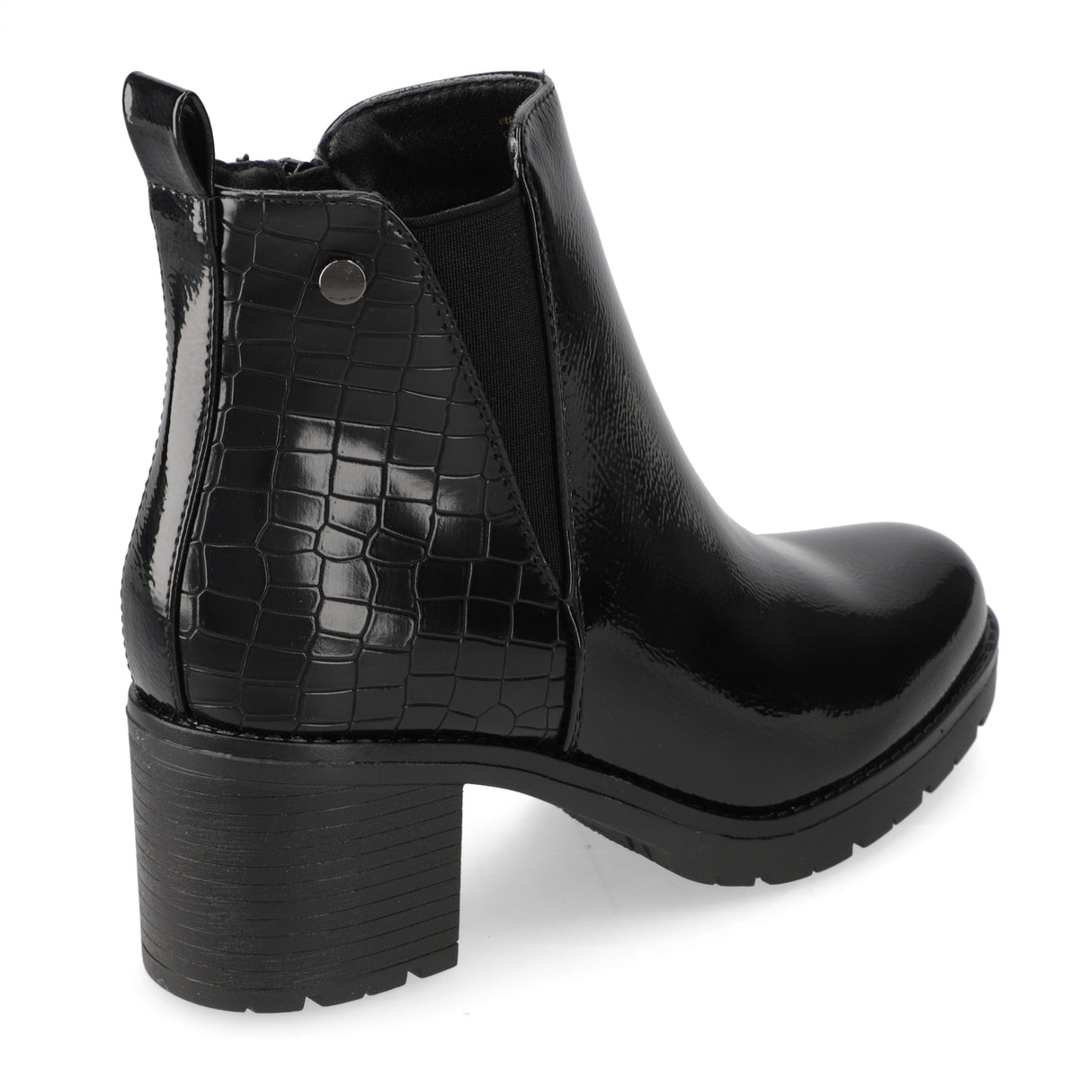 Botin Taco Ancho 7 cm Negro Agua de Coco 35 / Negro