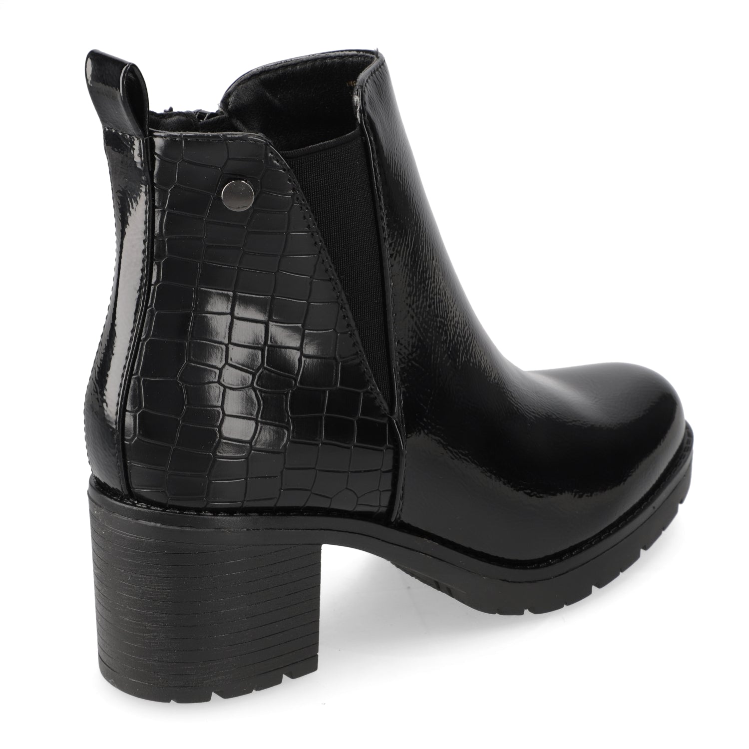 Botin Taco Ancho 7 cm Negro Agua de Coco 35 / Negro