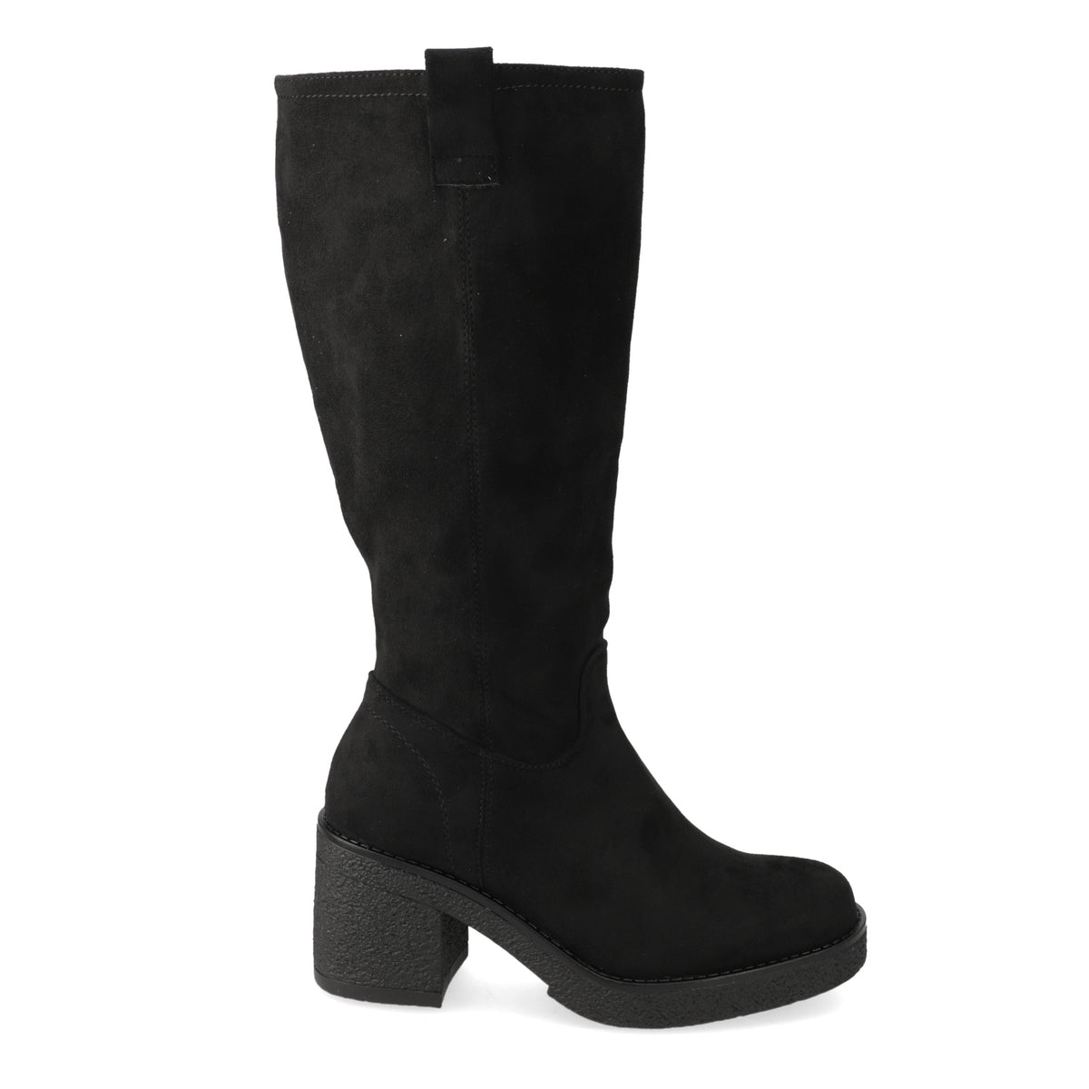 Bota Taco Ancho 7 cm Negro New Walk 35 / Negro