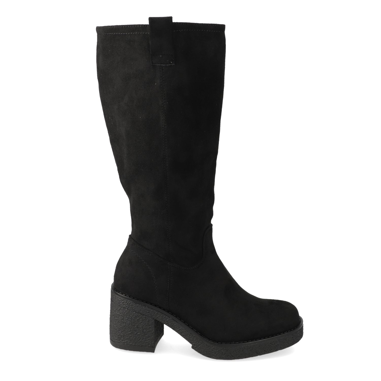 Bota Taco Ancho 7 cm Negro New Walk 35 / Negro