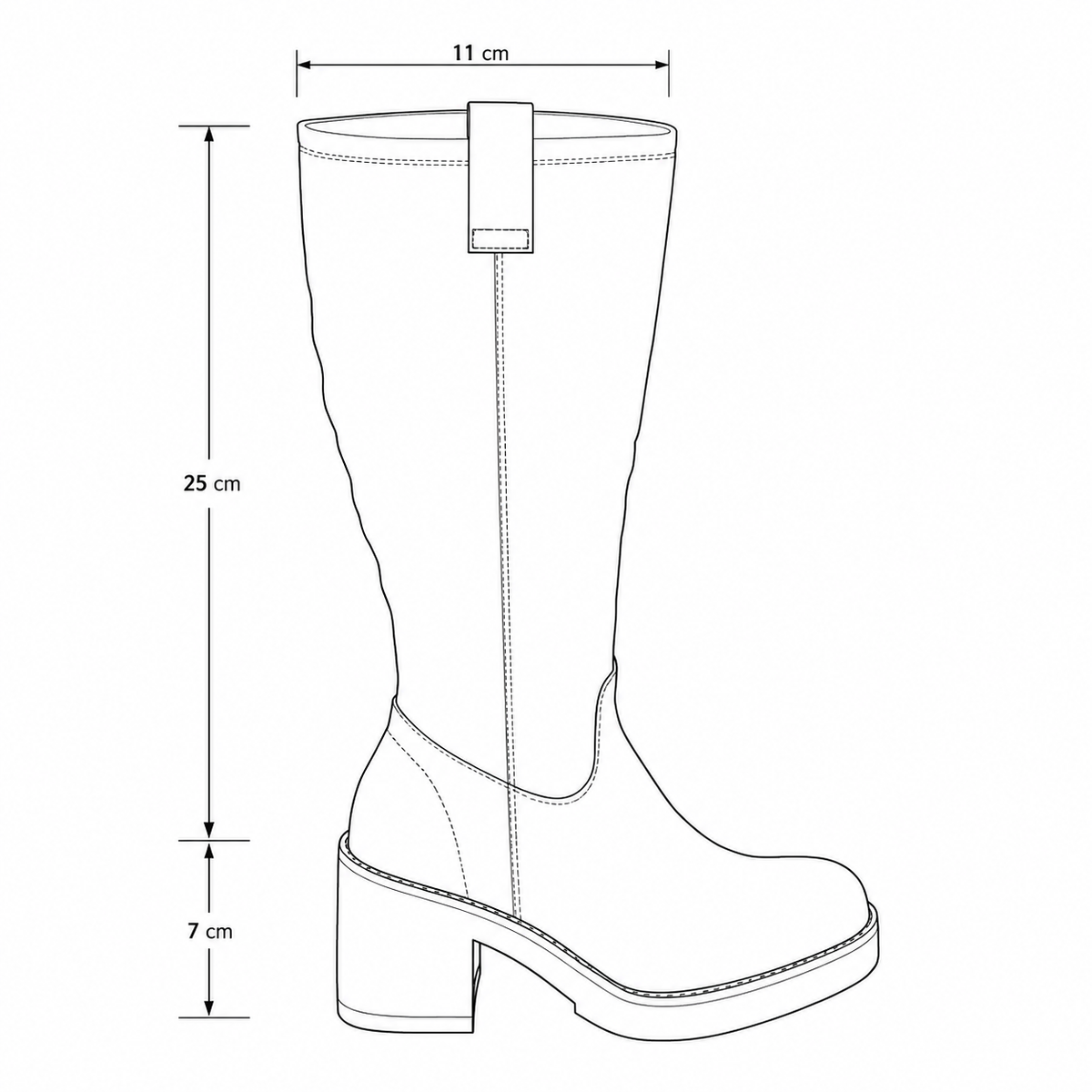 Bota Taco Ancho Negro New Walk
