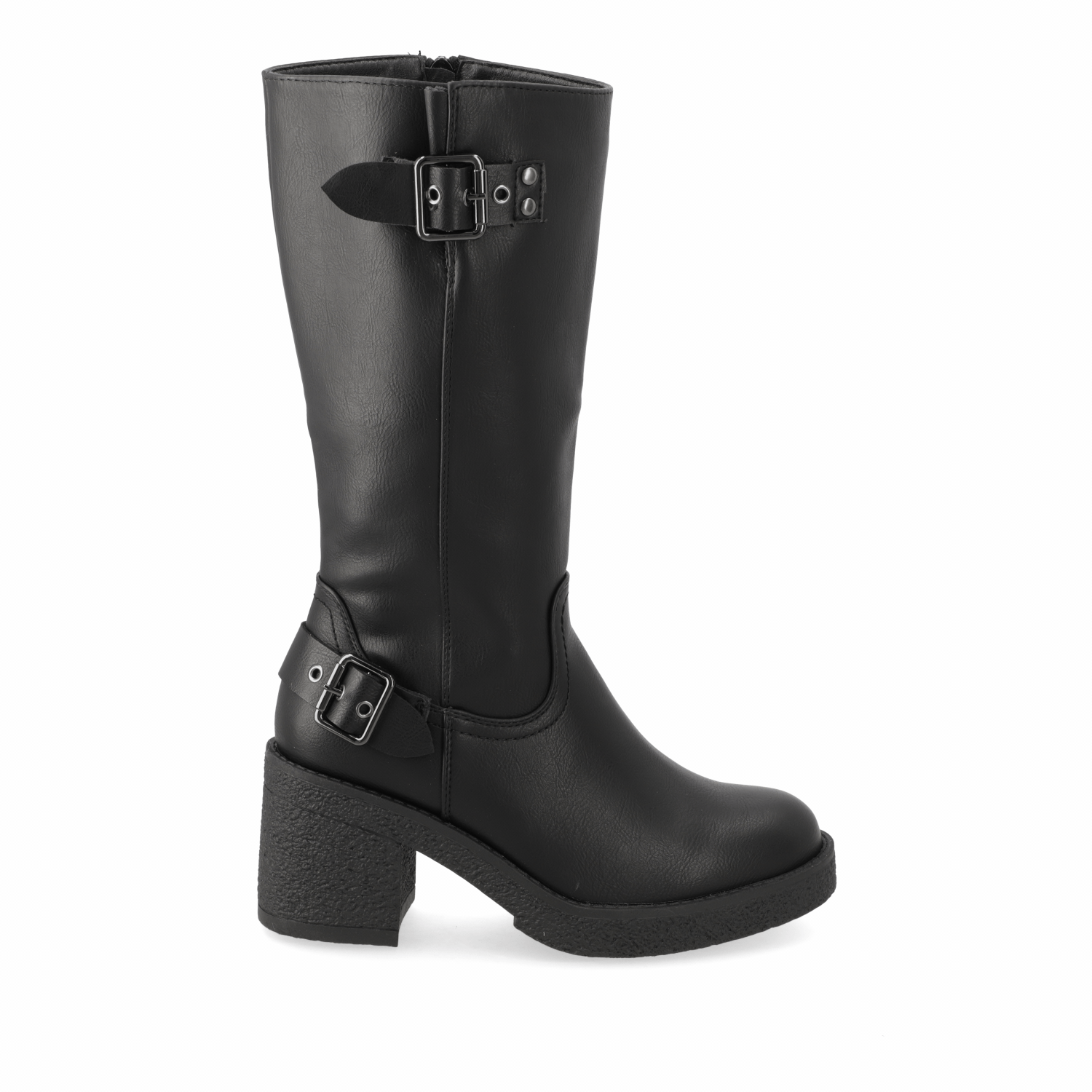 Bota Taco Ancho 7 cm Negro Agua de Coco 35 / Negro