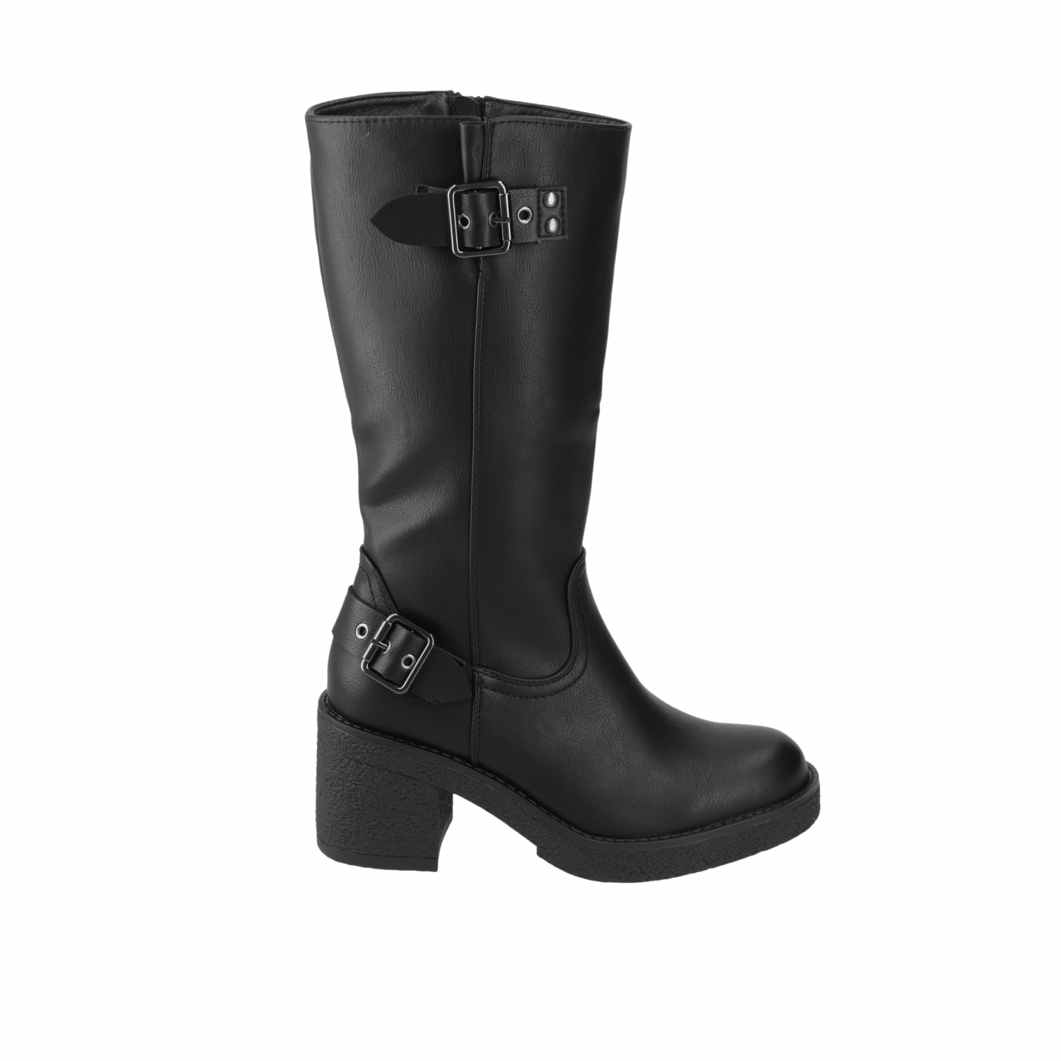 Bota Taco Ancho Negro Agua de Coco
