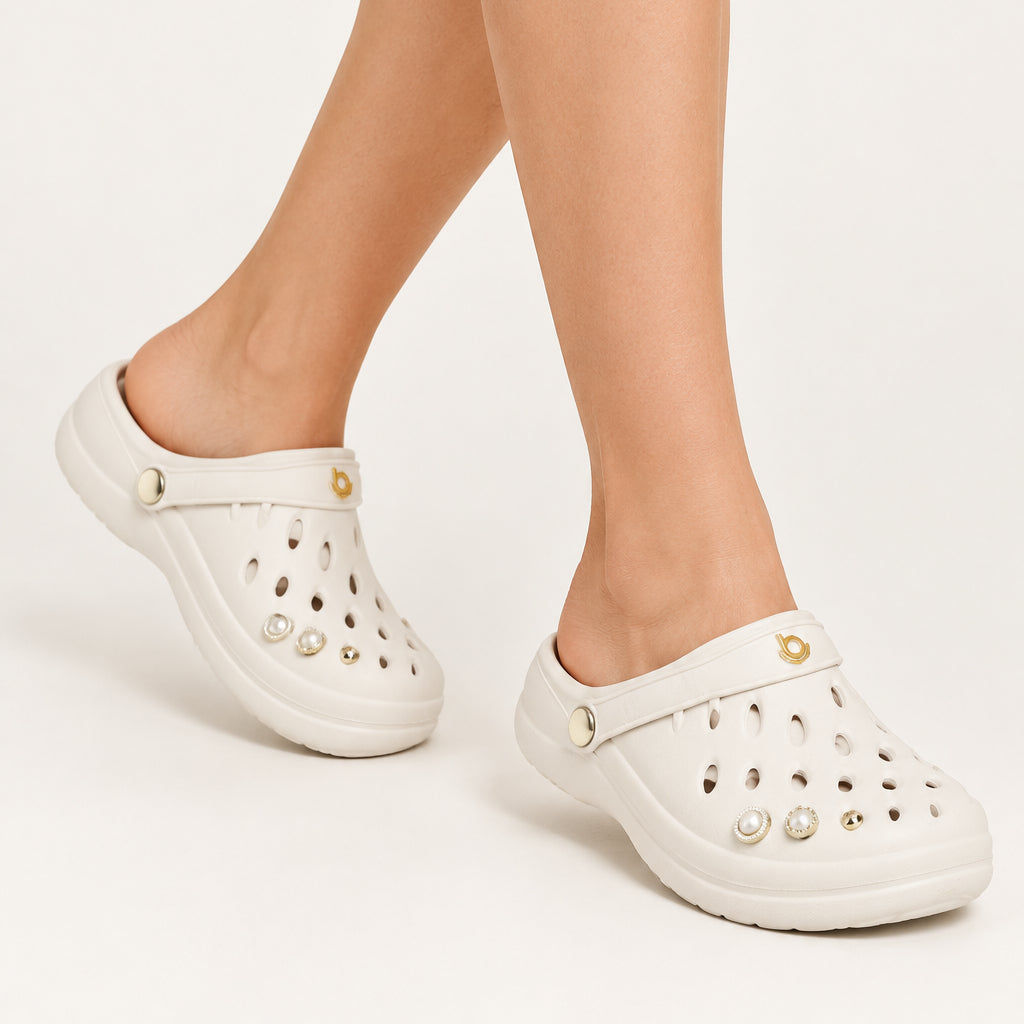 Zueco Clog Mujer Easy  Blanco Boaonda