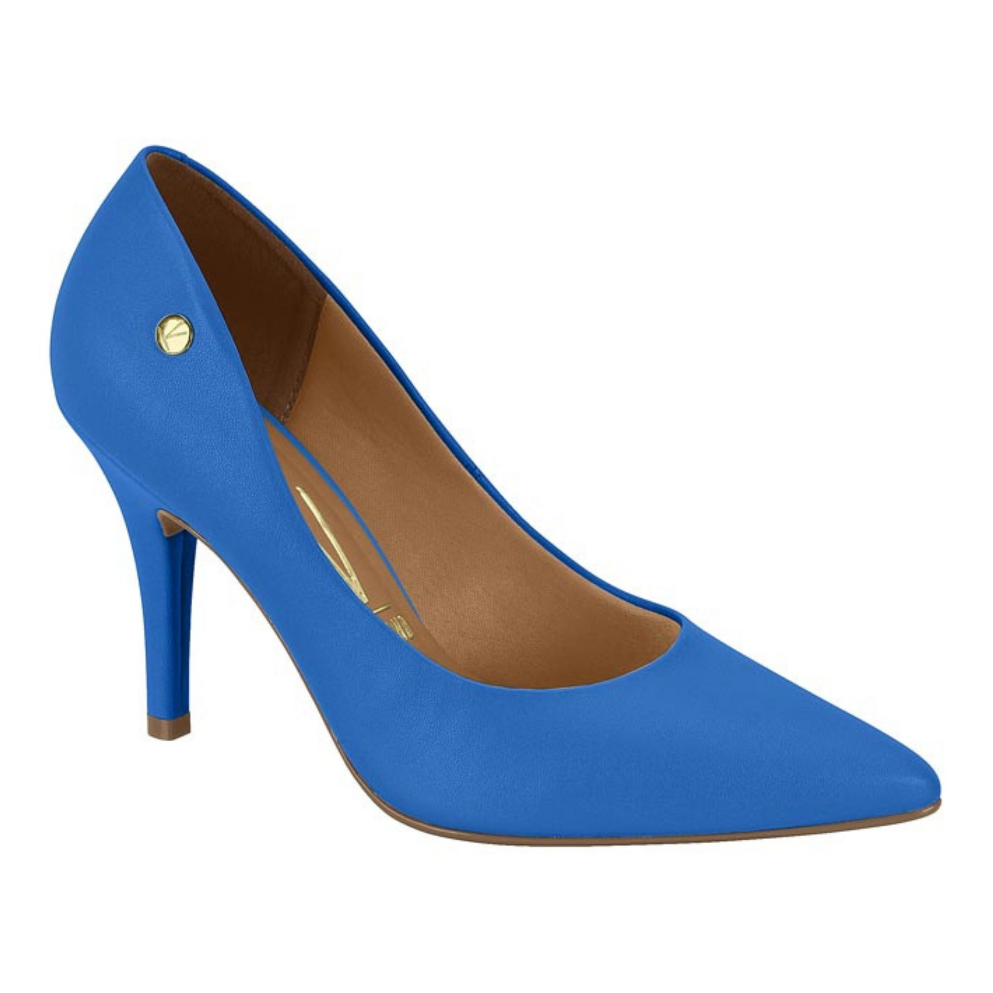 Stiletto Taco Aguja EcoCuero 34 / Azul