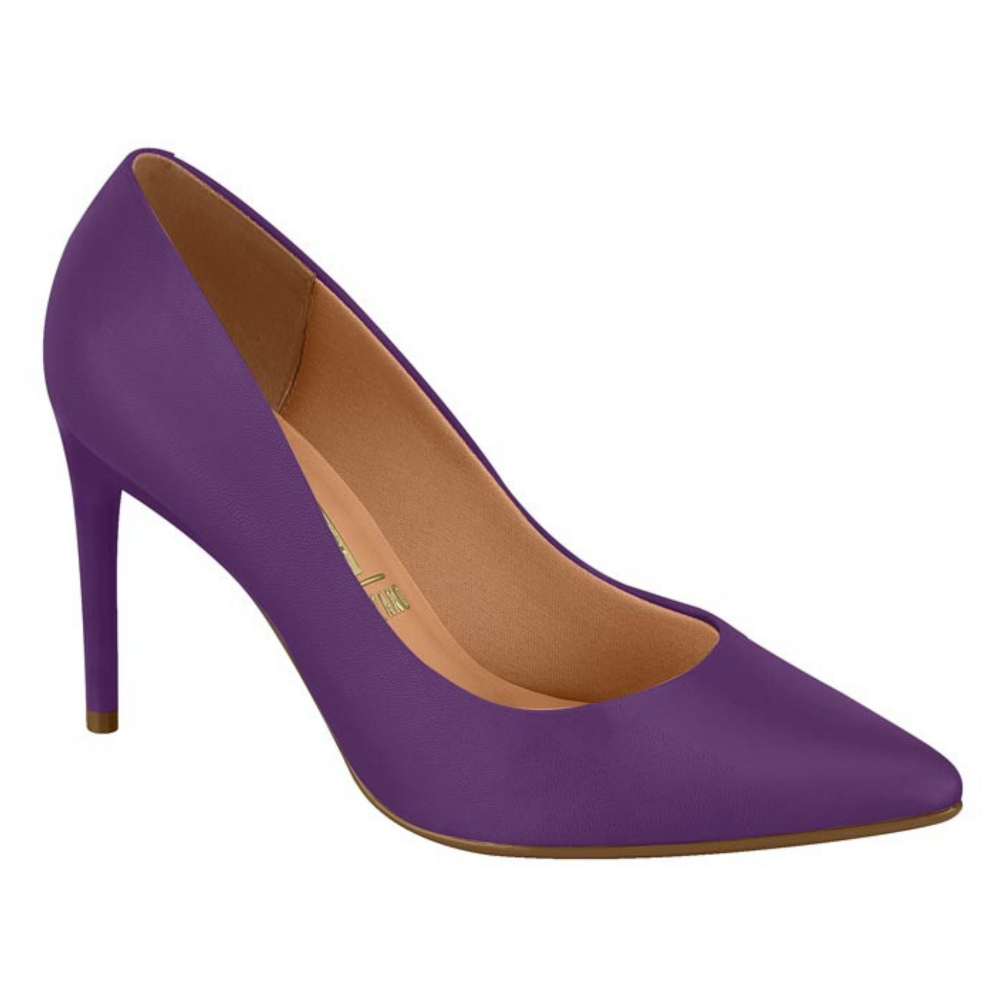 Stiletto Taco Aguja EcoCuero Morado 34 / Violeta