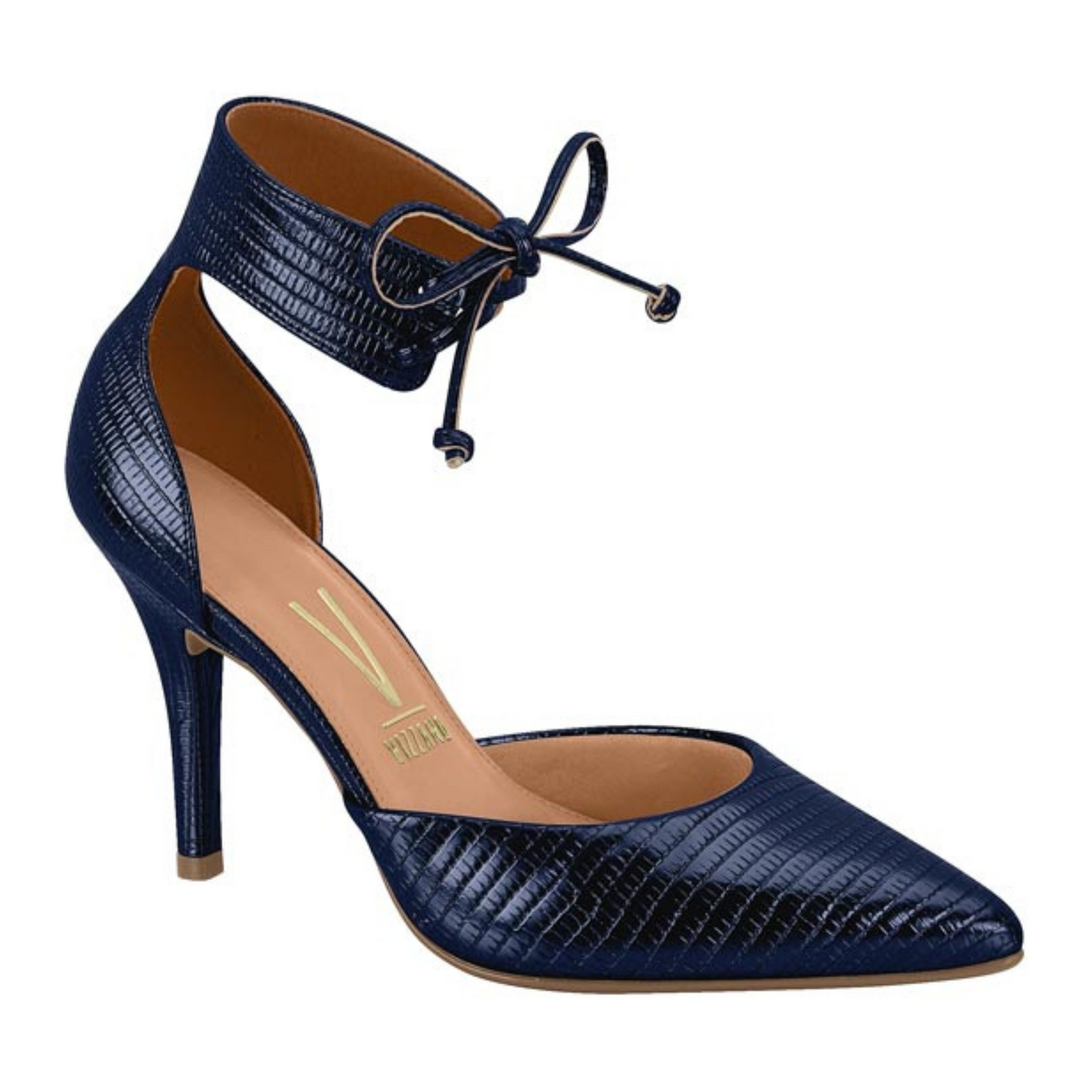 Stiletto Taco Aguja Metalizados Azul 34 / Azul