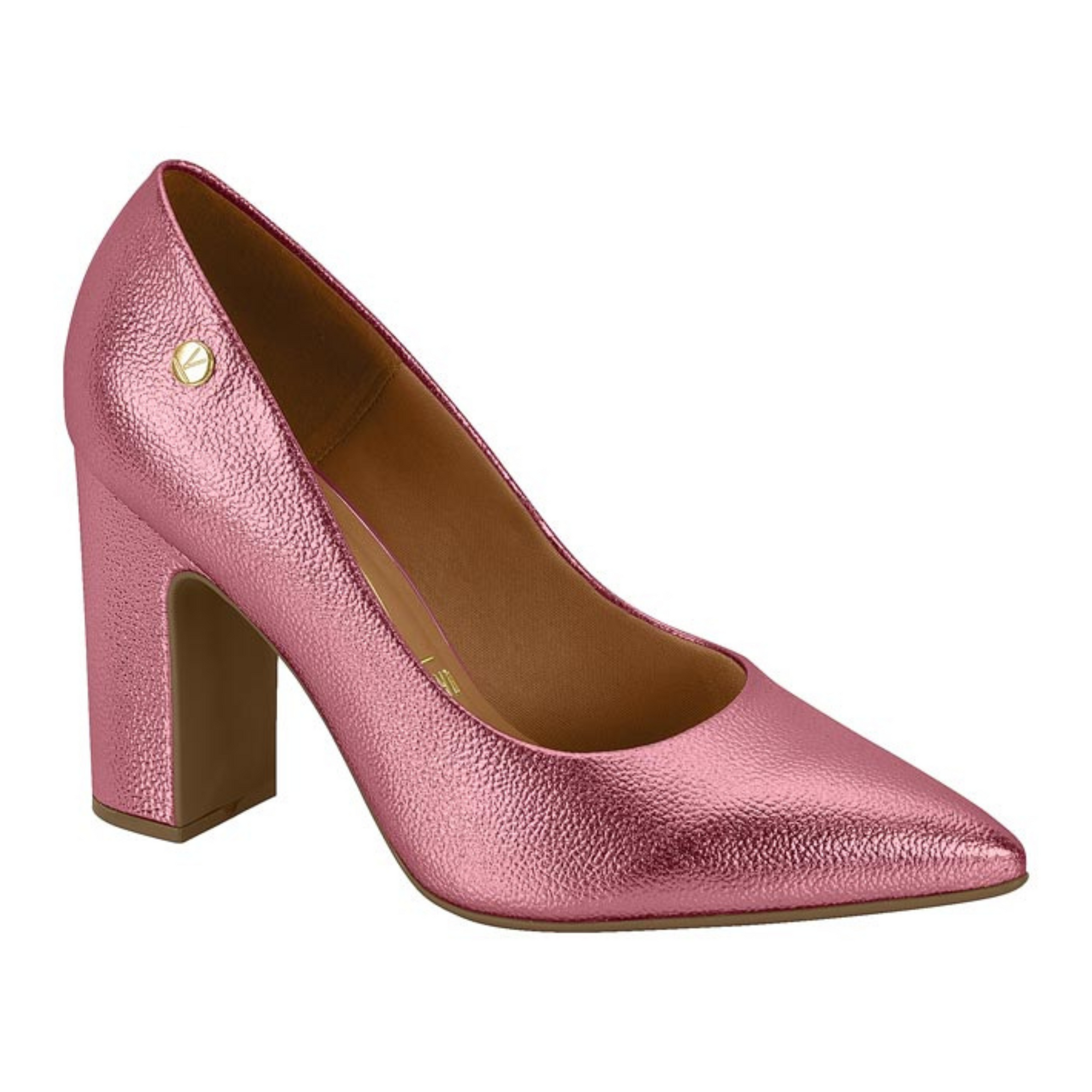 Zapato Taco Cuadrado Vizzano Metalizados Rosado