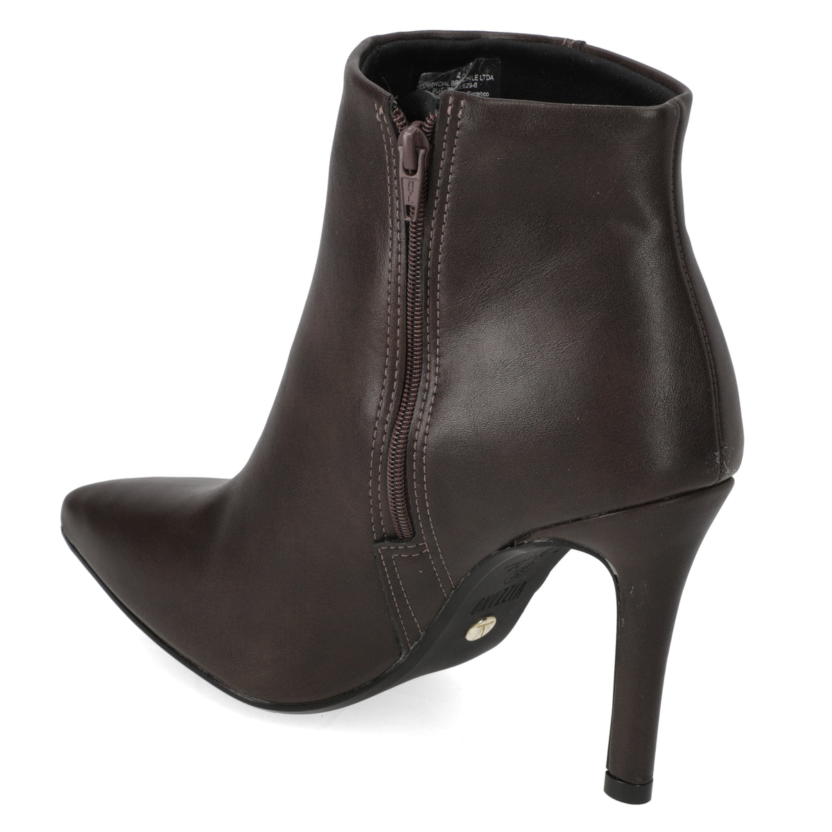 Botín Taco Aguja 10 cm Chocolate Vizzano