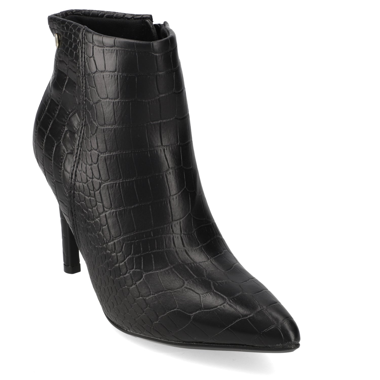 Botin Croco Taco Aguja 7 cm Negro Vizzano 34 / Negro