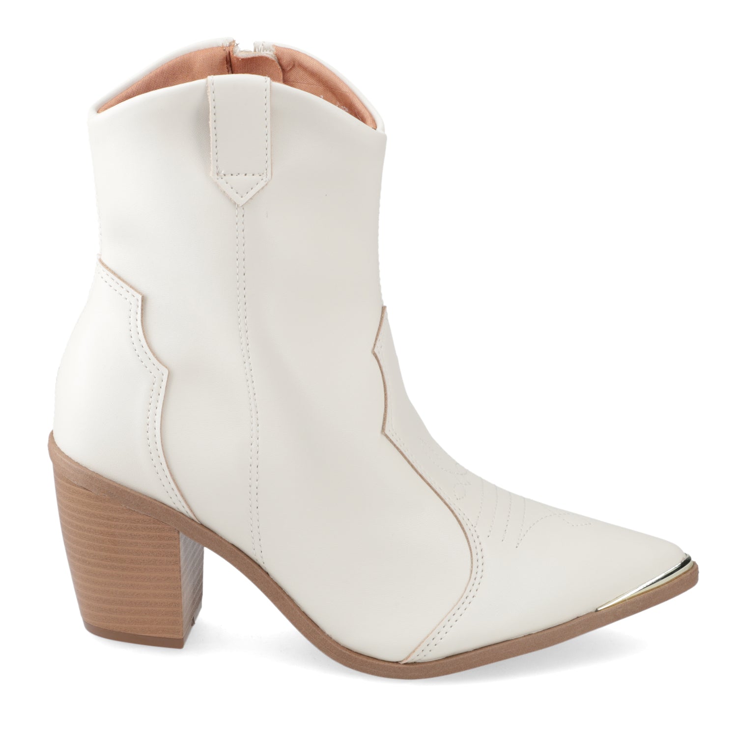 Botin Taco Ancho 5 cm Blanco Vizzano 35 / Blanco