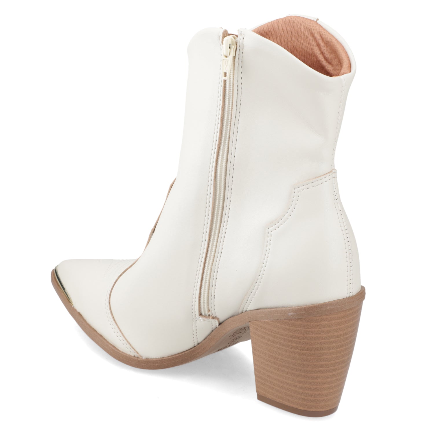 Botin Taco Ancho 5 cm Blanco Vizzano 35 / Blanco