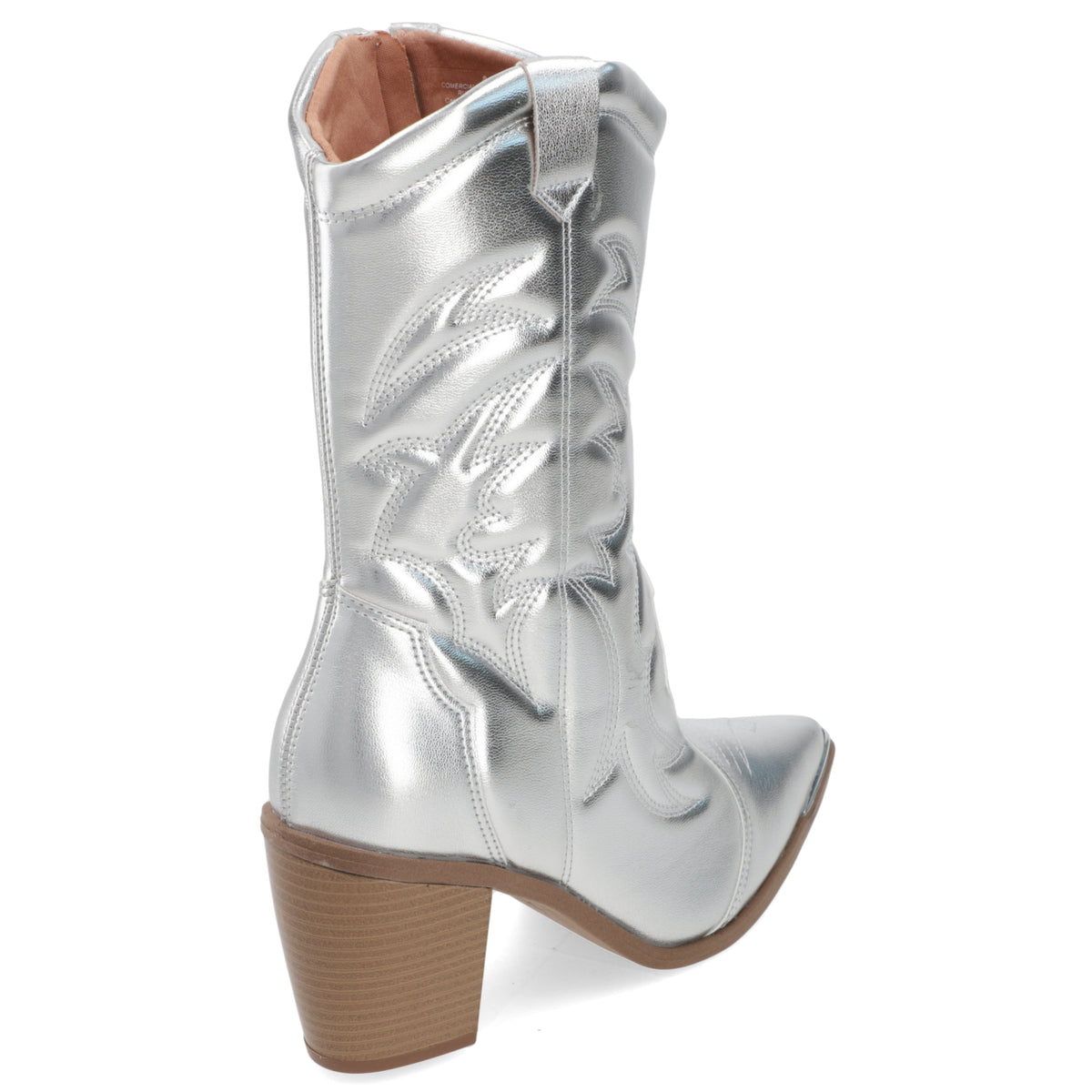 Bota Texana Plateada Vizzano