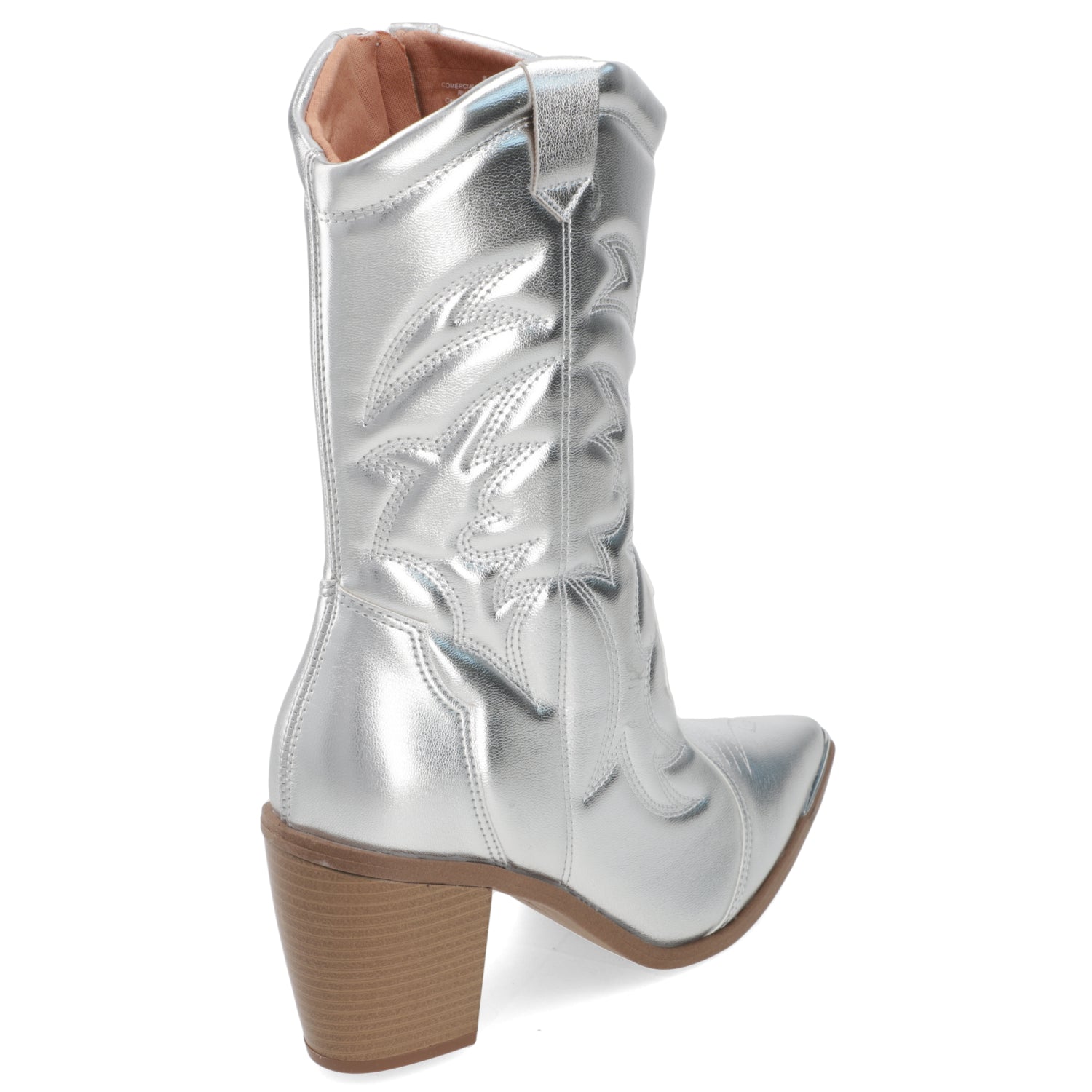 Bota Texana Plateada Vizzano