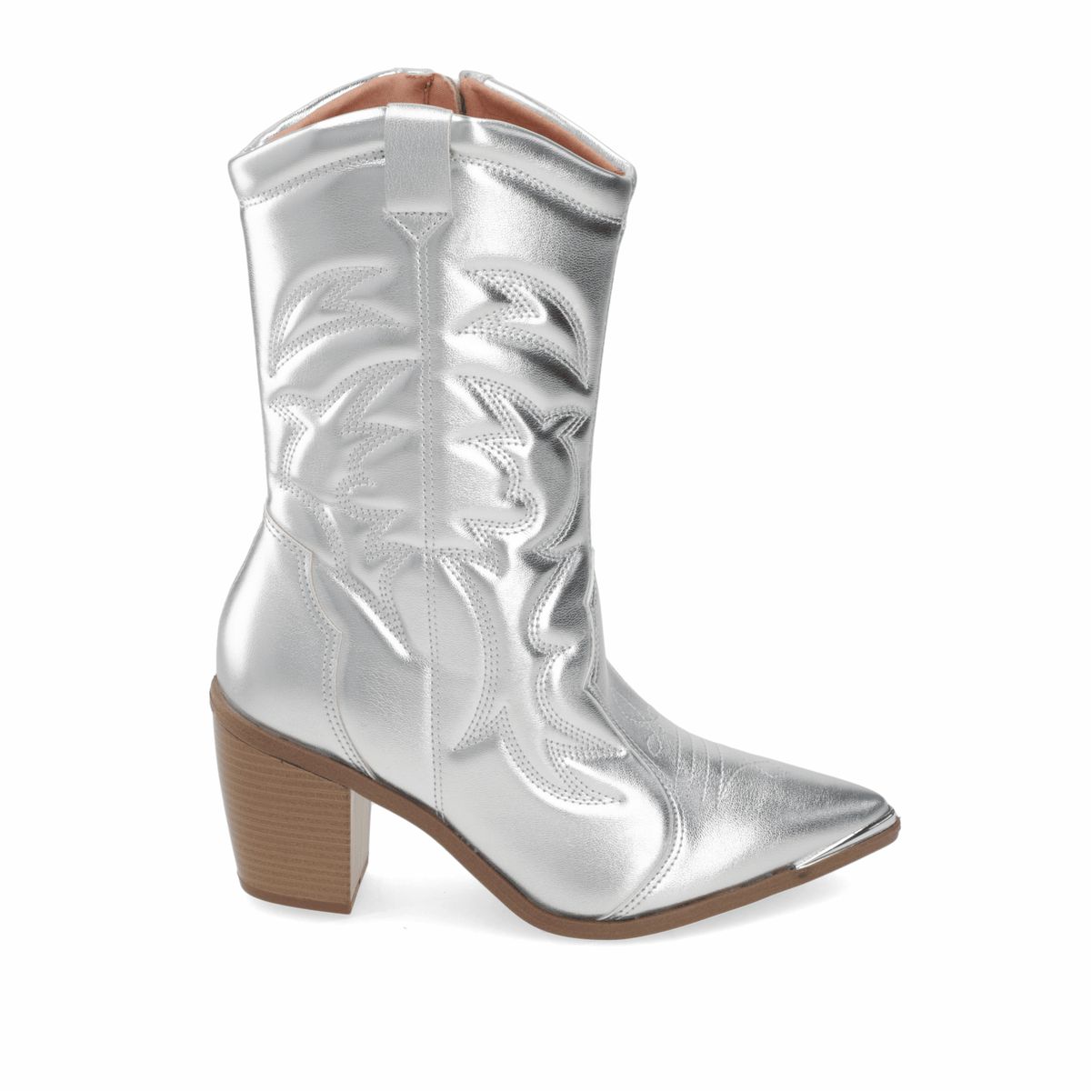 Bota Texana Plateada Vizzano