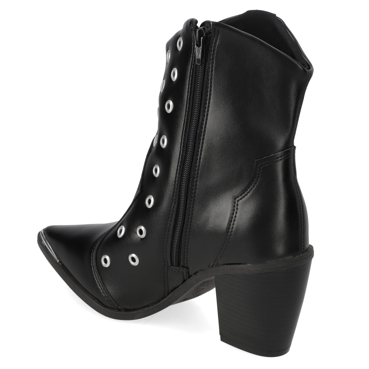 Botin Taco Ancho 7 cm Negro Vizzano