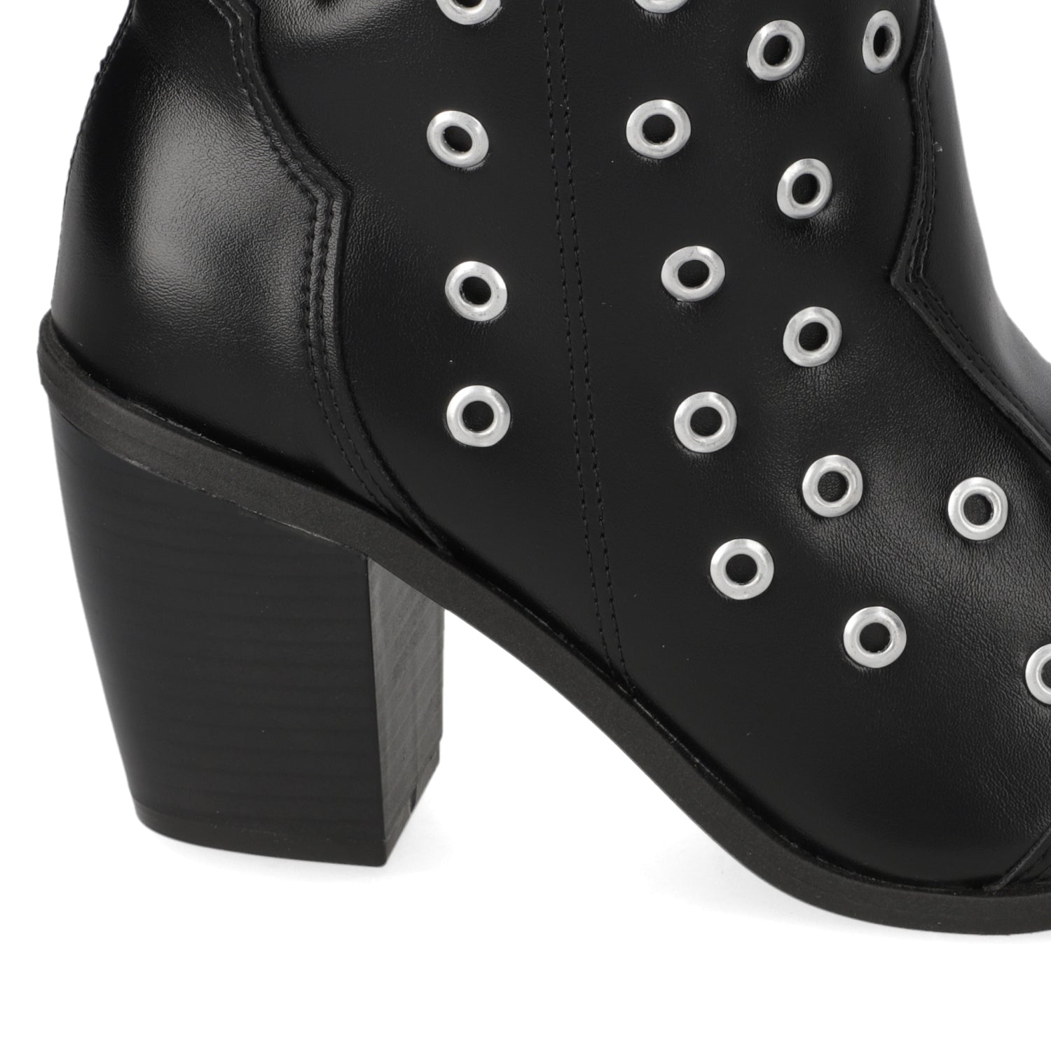 Botin Taco Ancho 7 cm Negro Vizzano
