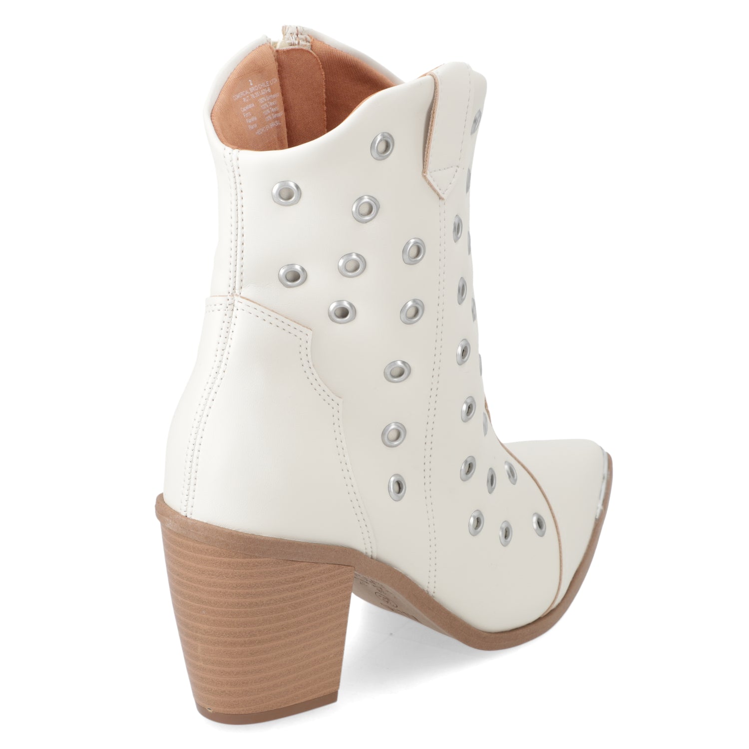 Botin Taco Ancho 7 cm Blanco Vizzano
