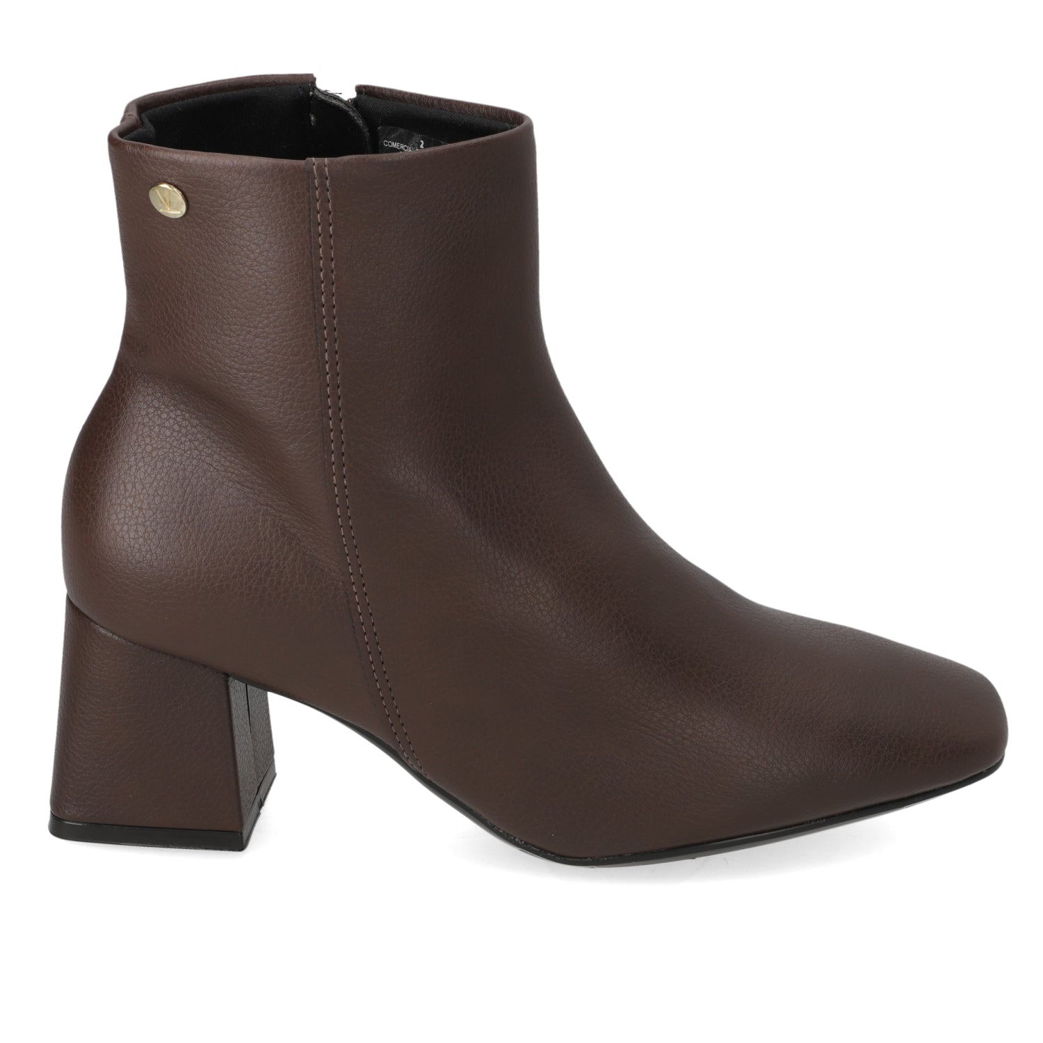 Botin Taco Ancho 5 cm Café Vizzano