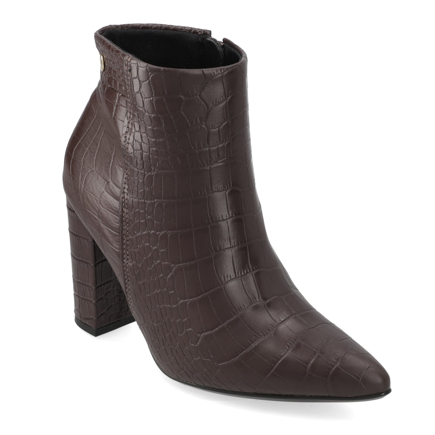 Botin Croco Taco Ancho 7 cm Chocolate Vizzano 34 / Chocolate