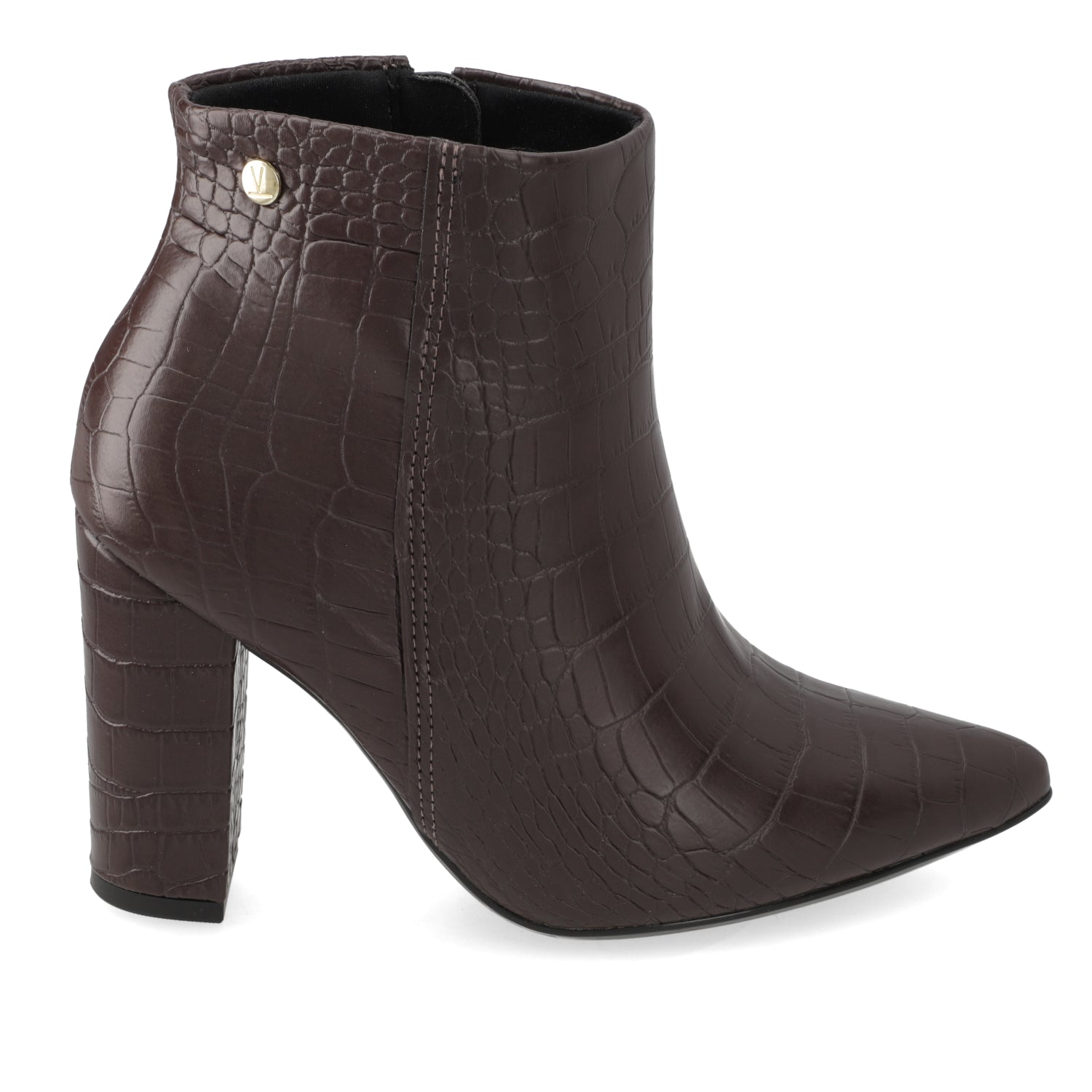 Botin Croco Taco Ancho 10 cm Chocolate Vizzano 34 / Chocolate