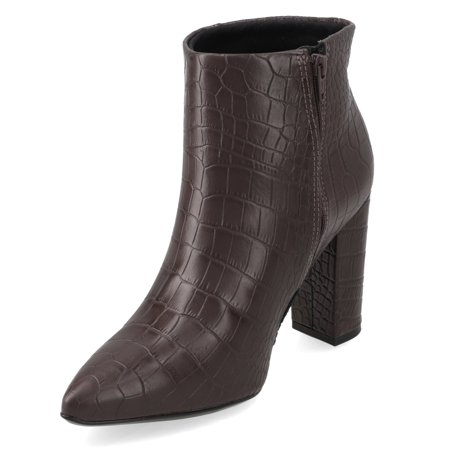 Botin Croco Taco Ancho 10 cm Chocolate Vizzano 34 / Chocolate