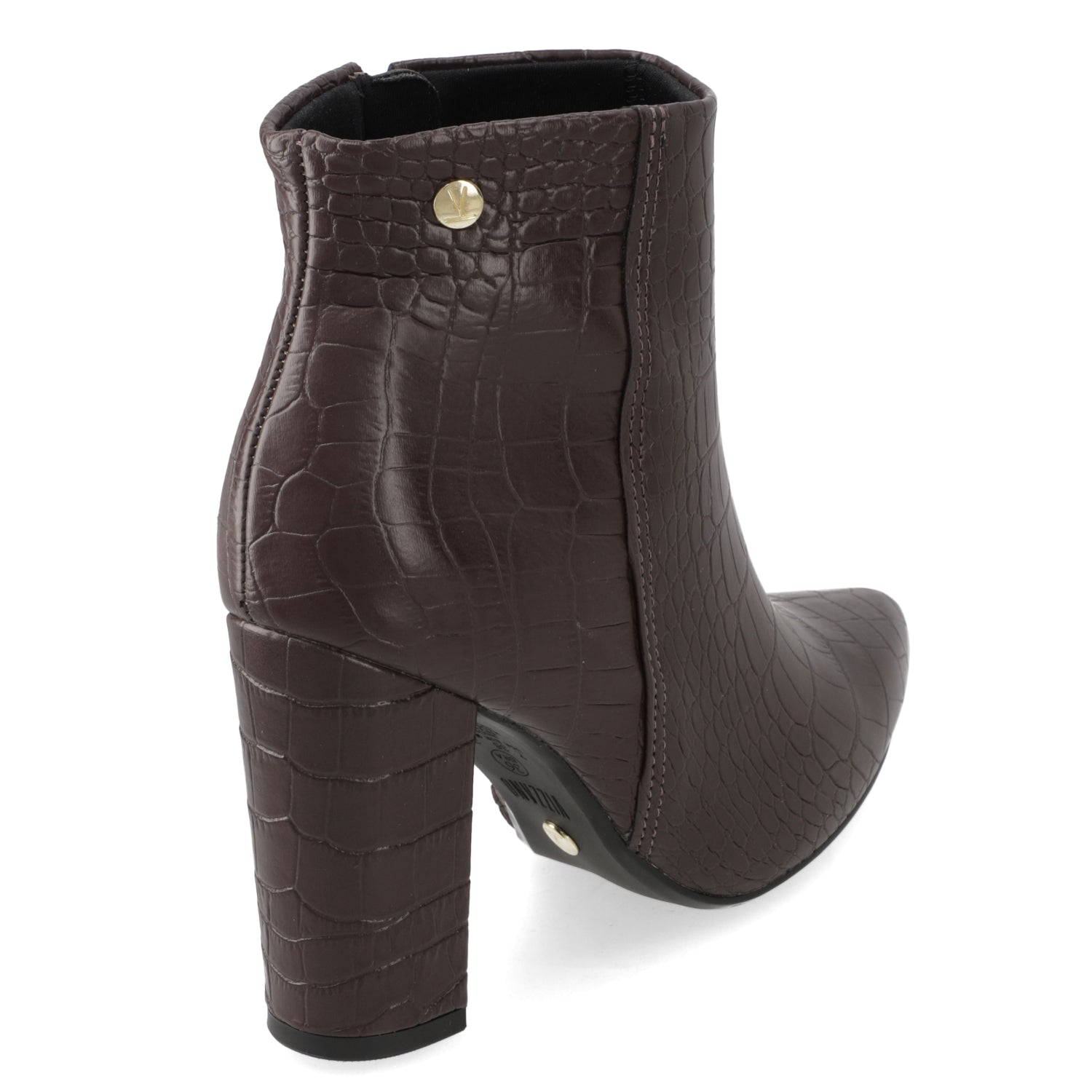 Botin Croco Taco Ancho 10 cm Chocolate Vizzano 34 / Chocolate