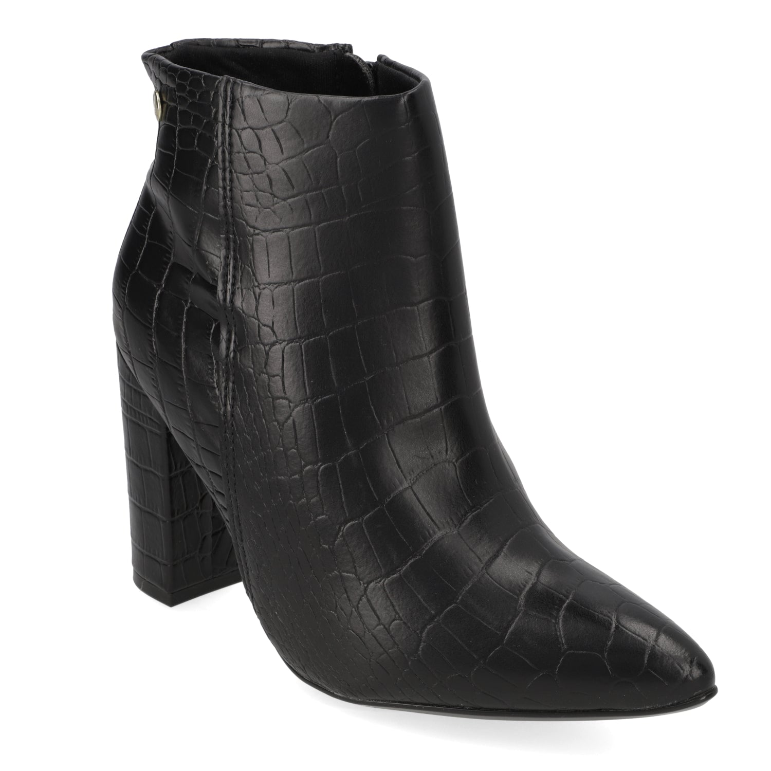 Botin Croco Taco Ancho 7 cm Negro Vizzano 34 / Negro