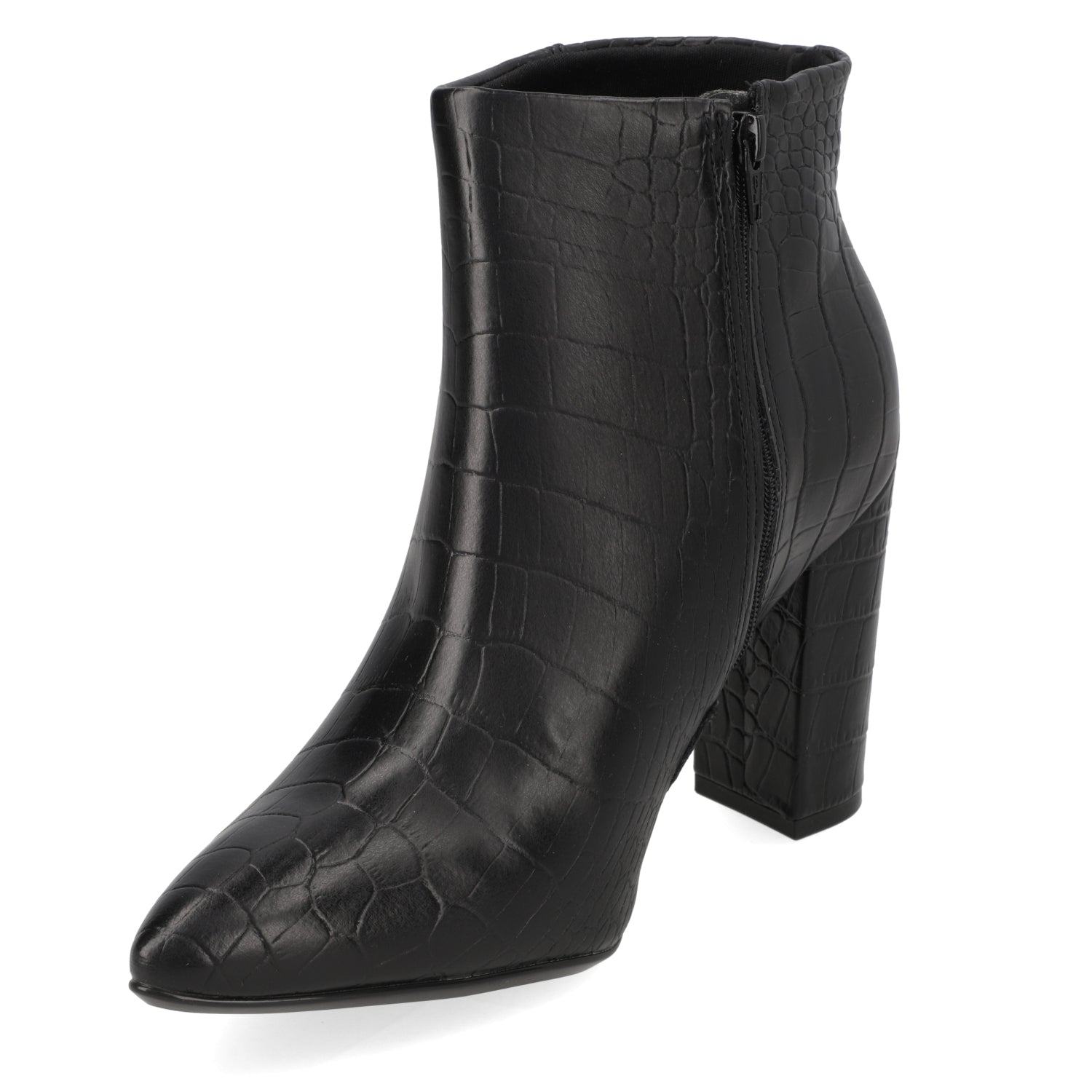 Botin Croco Taco Ancho 10 cm Negro Vizzano 34 / Negro