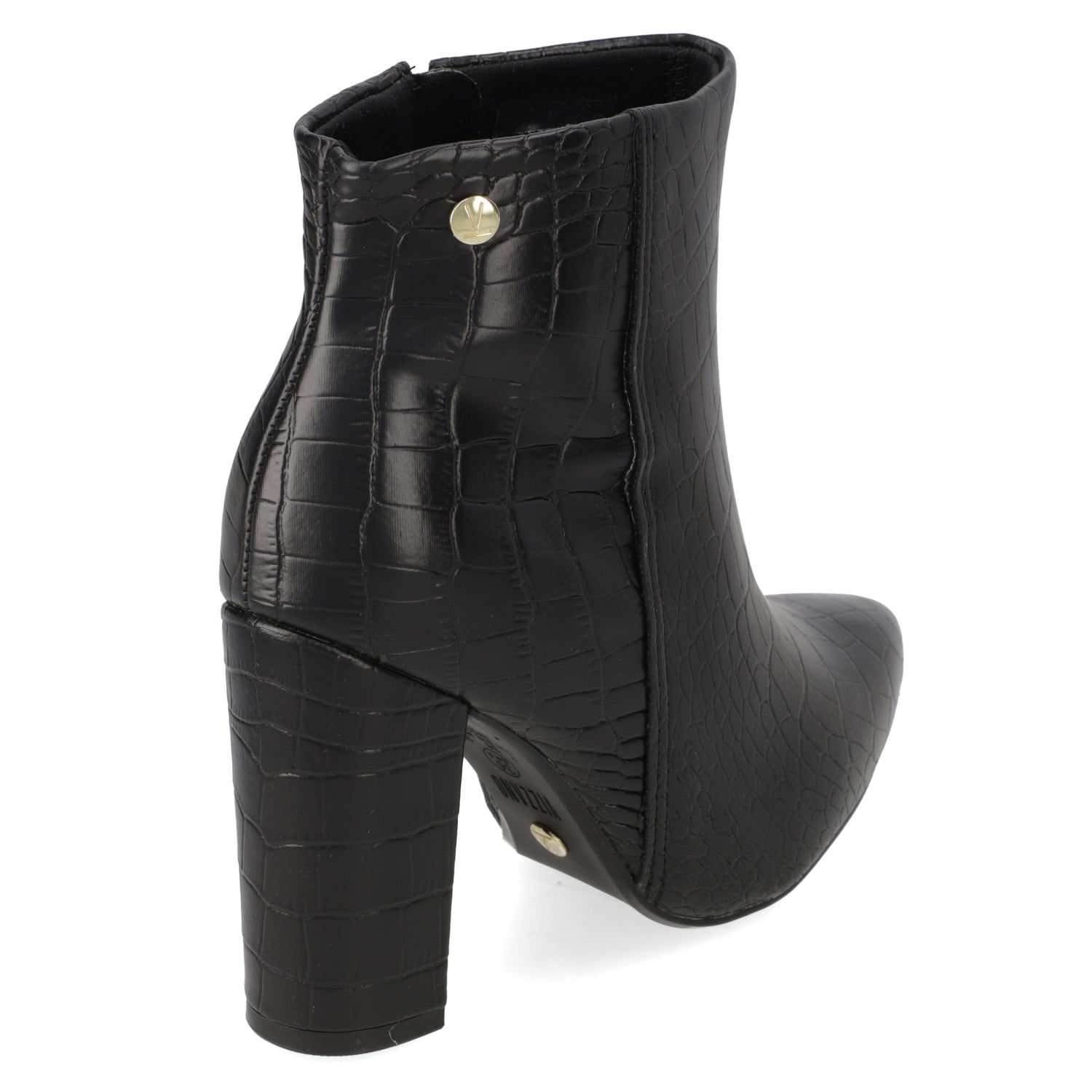 Botin Croco Taco Ancho 10 cm Negro Vizzano 34 / Negro
