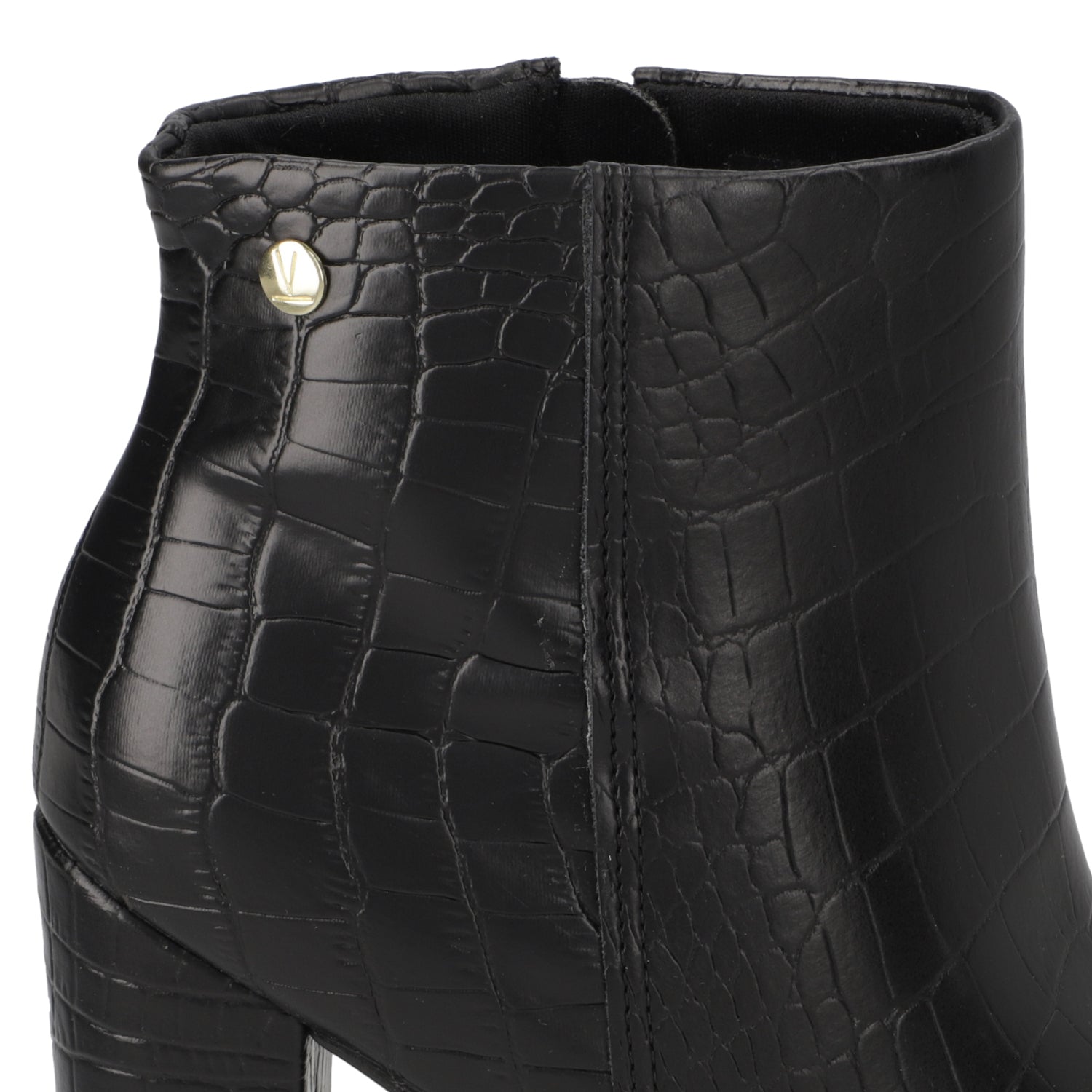 Botin Croco Taco Ancho 10 cm Negro Vizzano 34 / Negro